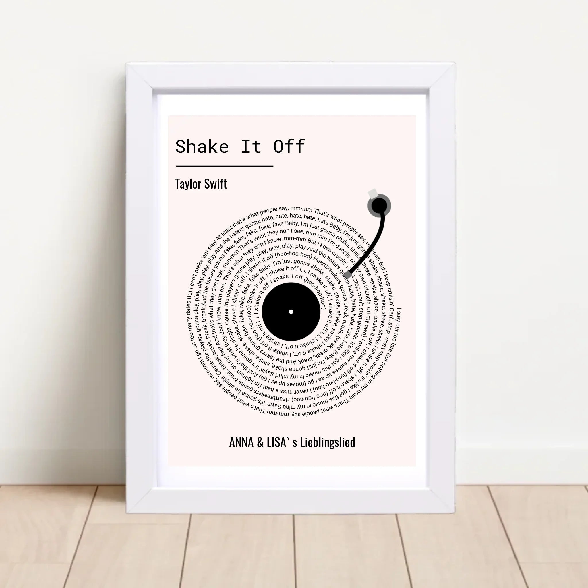 Beste Freundin Weihnachtsgeschenk Songtext Poster mit Bilderrahmen - Cantty