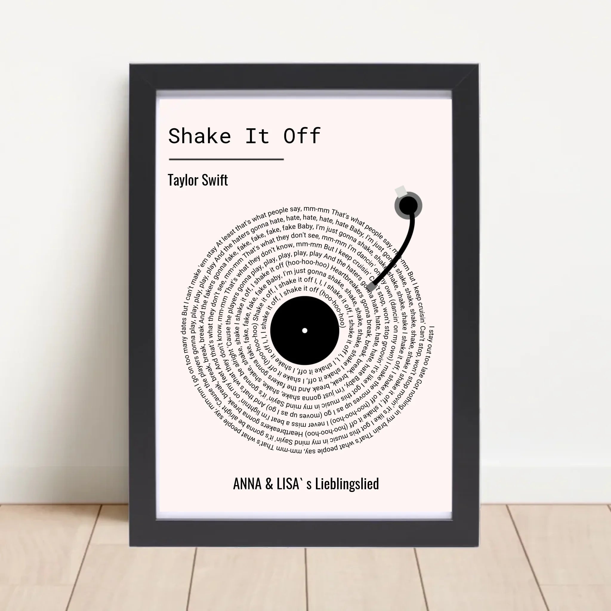 Beste Freundin Weihnachtsgeschenk Songtext Poster mit Bilderrahmen - Cantty