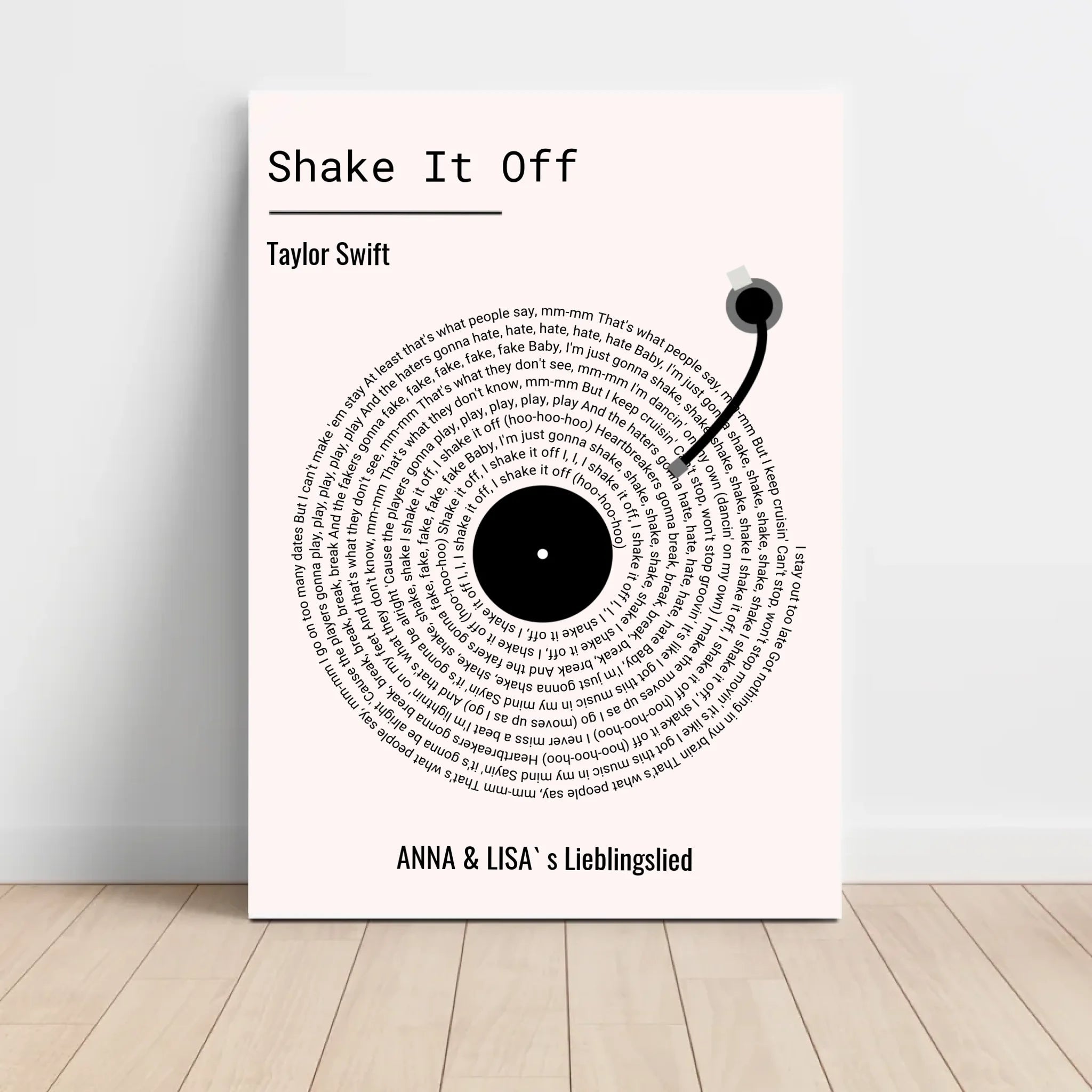 Beste Freundin Weihnachtsgeschenk Songtext Poster mit Bilderrahmen - Cantty