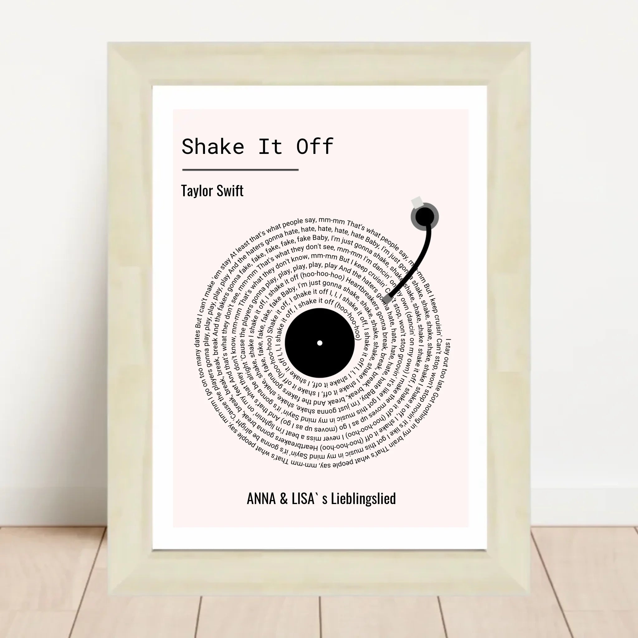 Beste Freundin Weihnachtsgeschenk Songtext Poster mit Bilderrahmen - Cantty