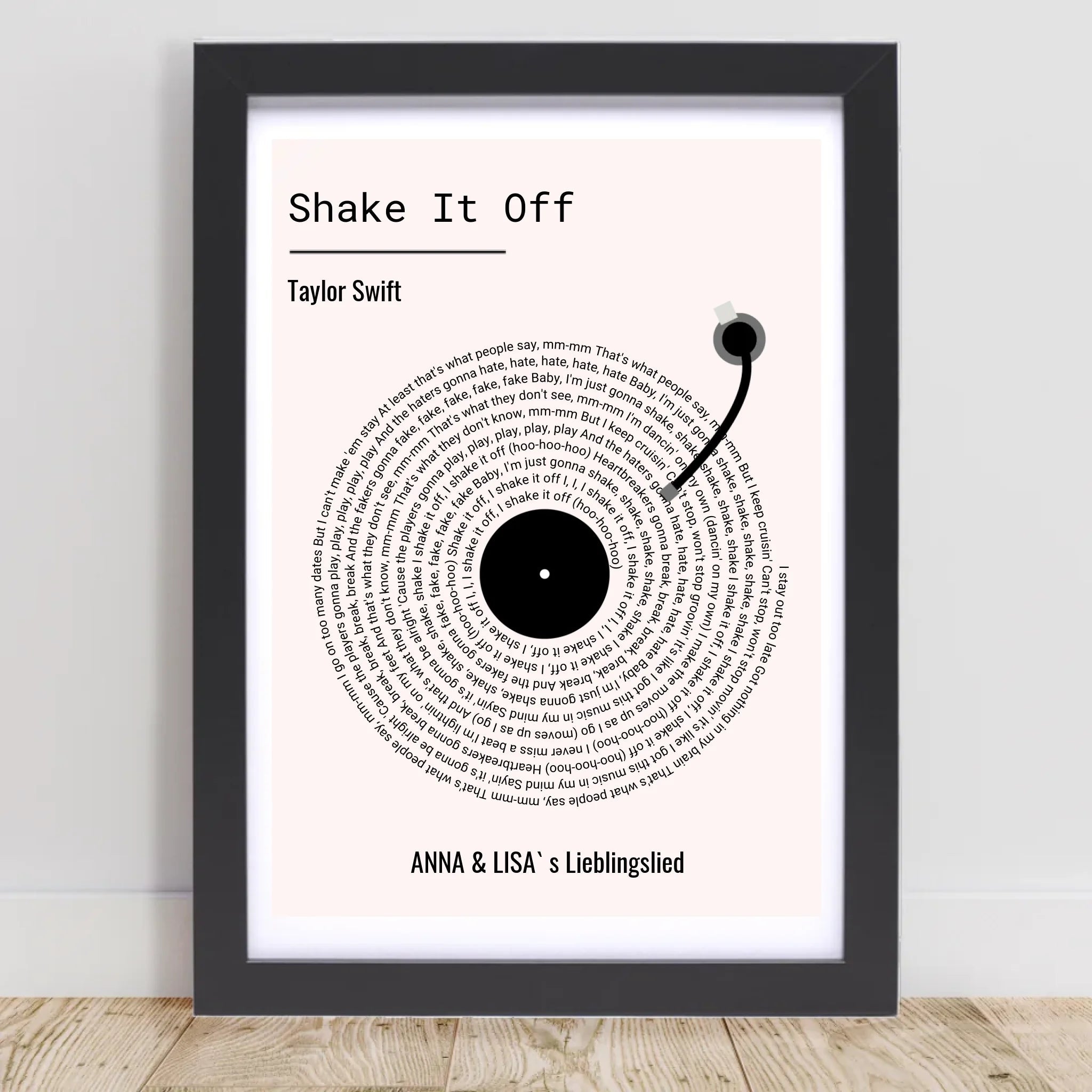 Beste Freundin Weihnachtsgeschenk Songtext Poster mit Bilderrahmen - Cantty