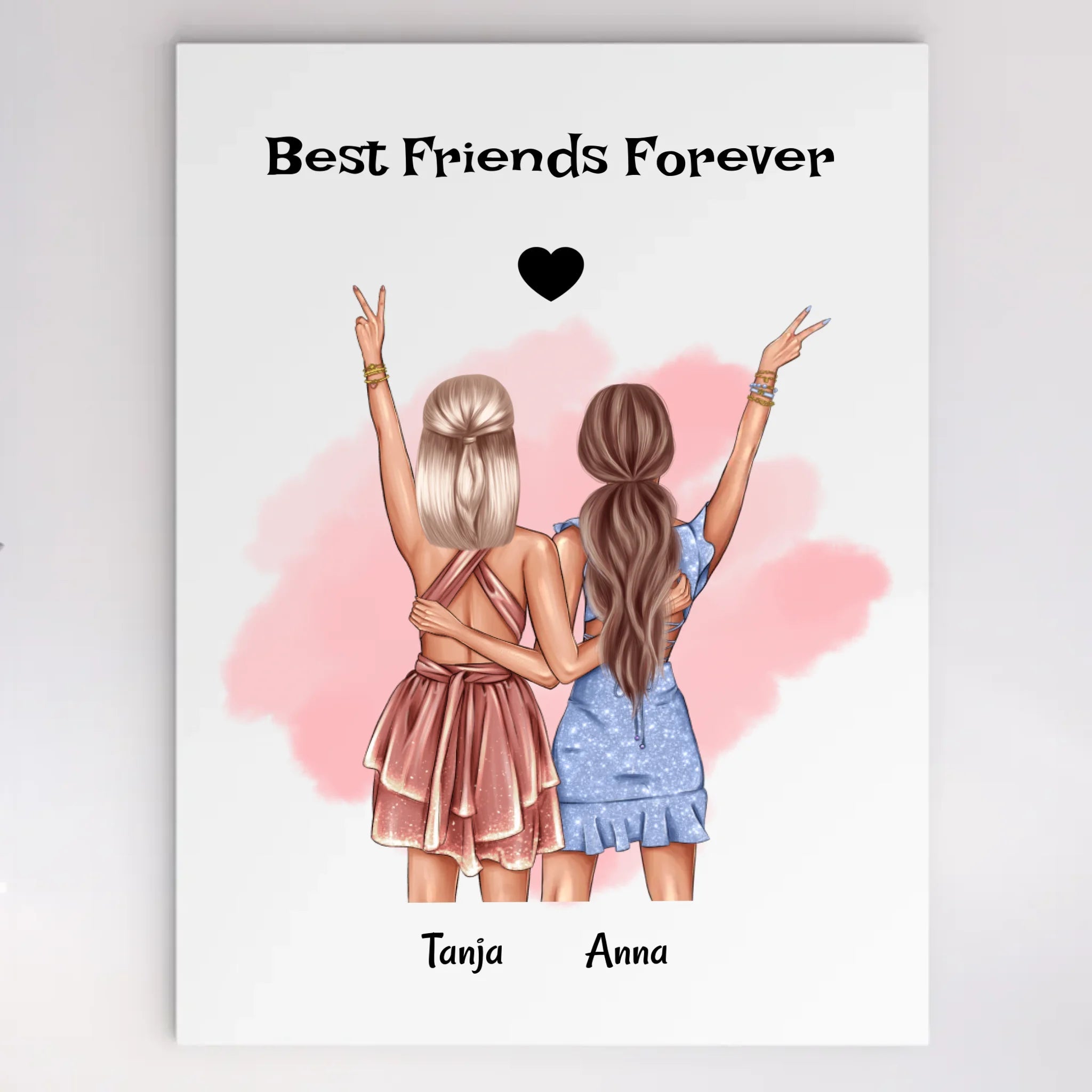 Beste Freundinnen Acrylglas Bild Geschenk - Cantty
