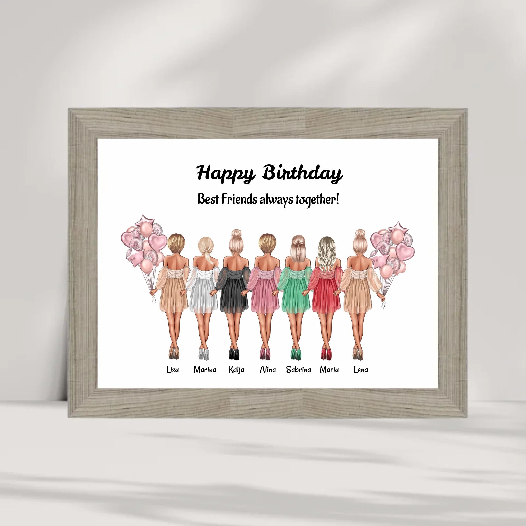 Bild Geschenk für 7 Freundinnen personalisiert - Cantty