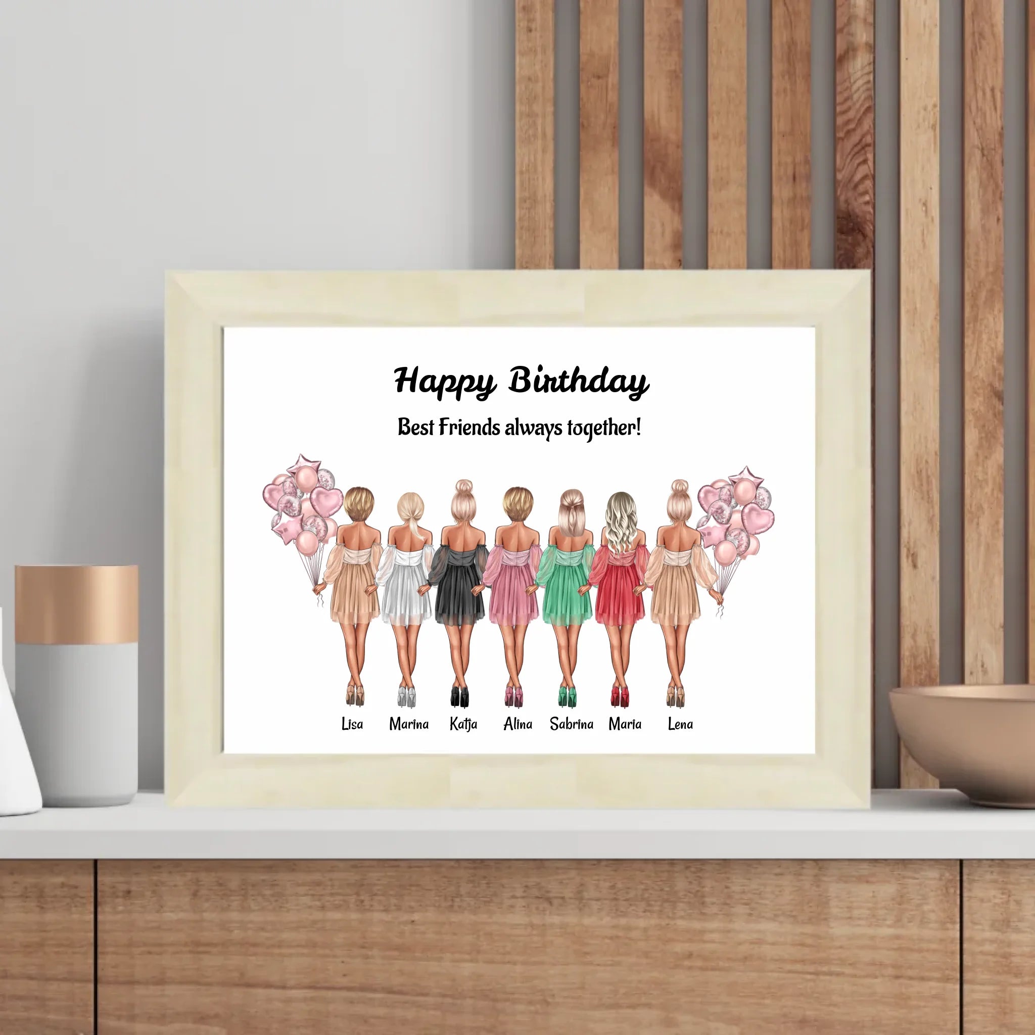 Bild Geschenk für 7 Freundinnen personalisiert - Cantty