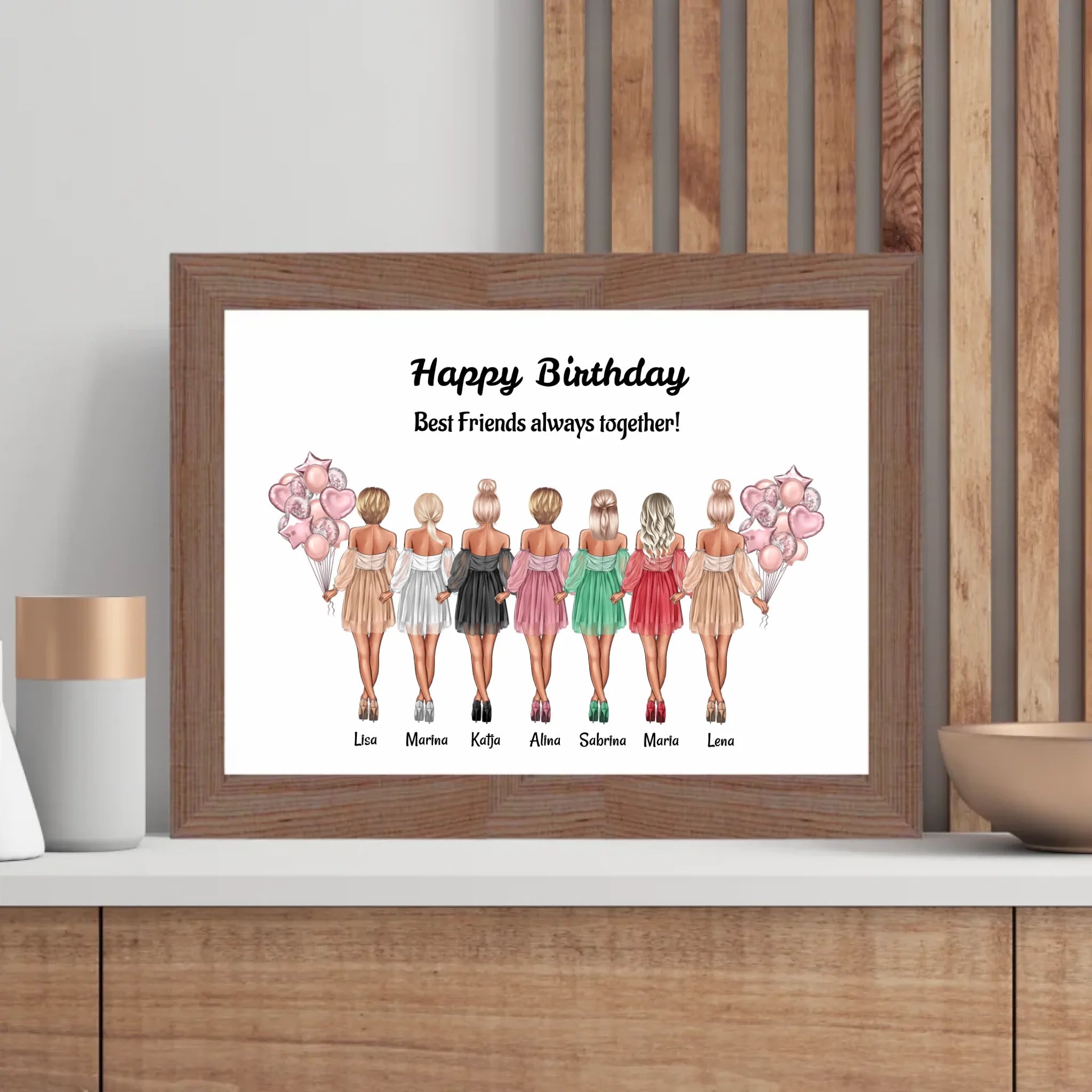Bild Geschenk für 7 Freundinnen personalisiert - Cantty