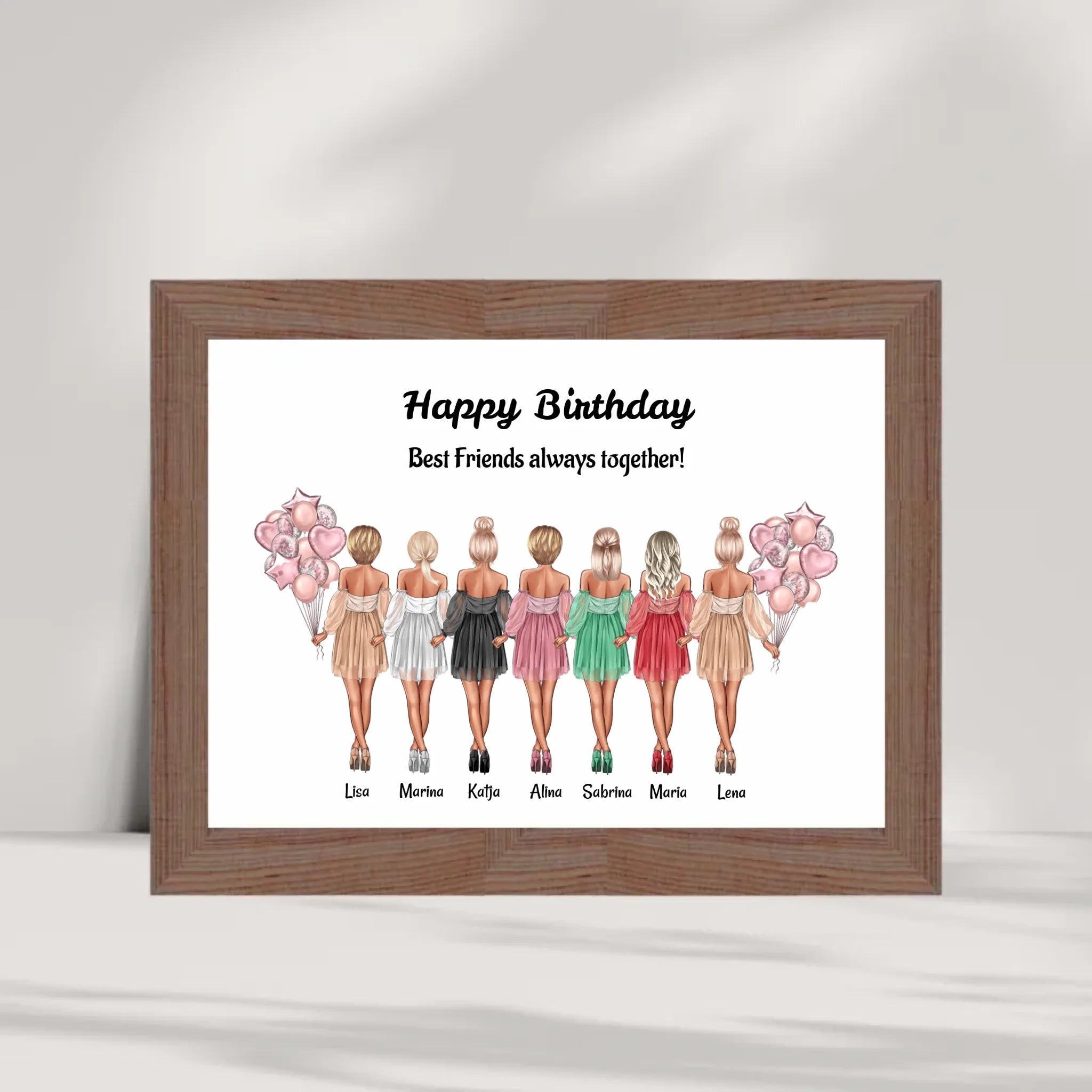 Bild Geschenk für 7 Freundinnen personalisiert - Cantty