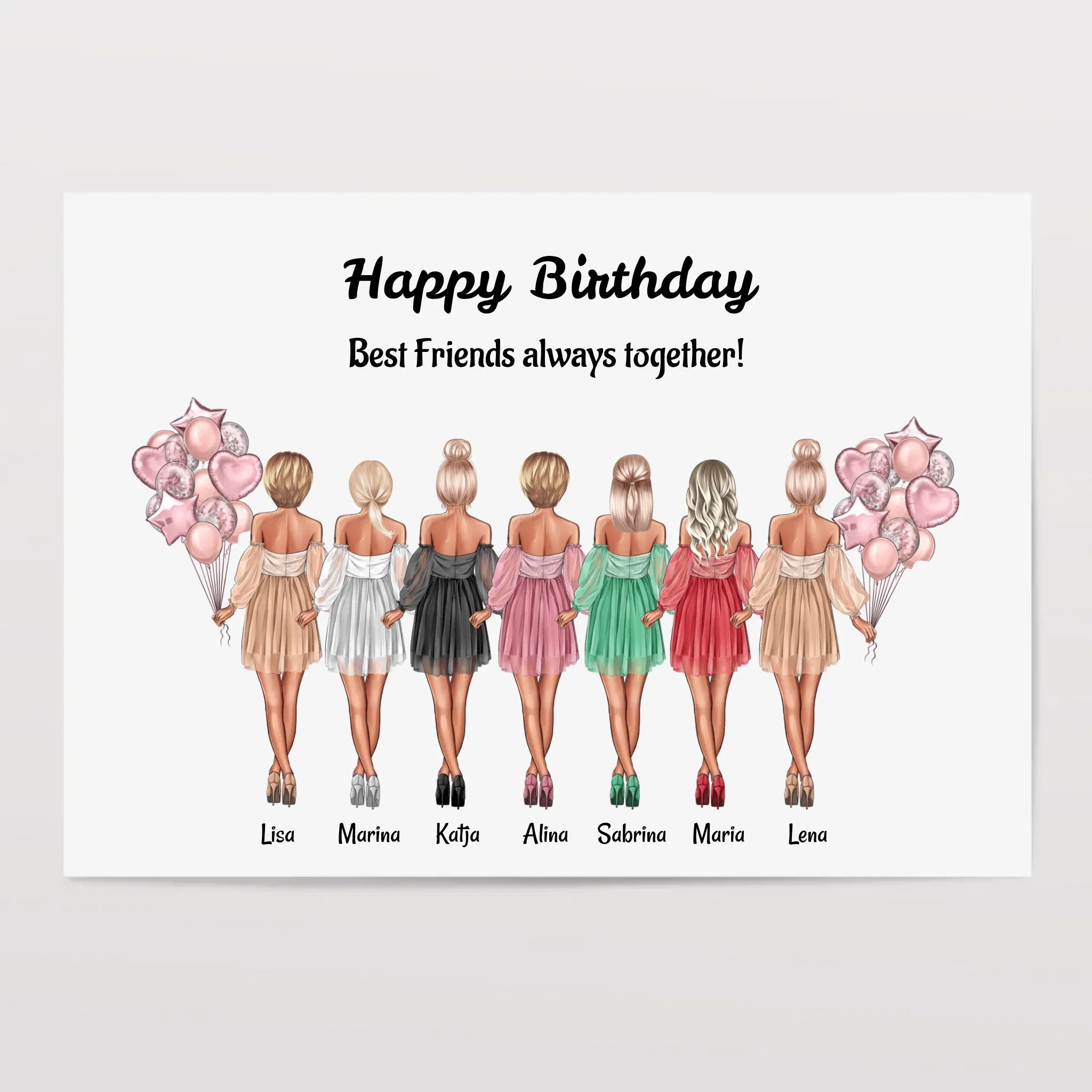 Bild Geschenk für 7 Freundinnen personalisiert - Cantty