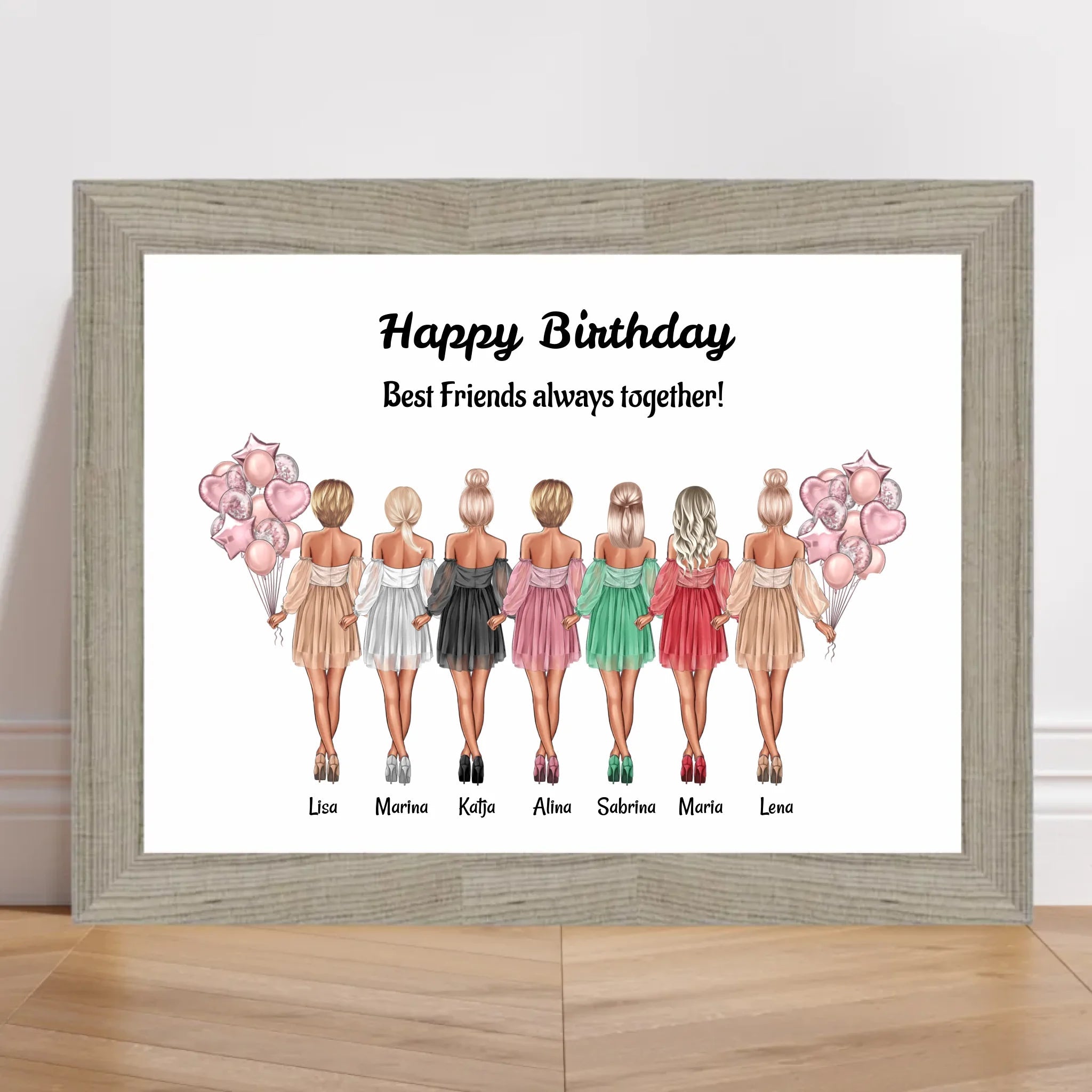 Bild Geschenk für 7 Freundinnen personalisiert - Cantty