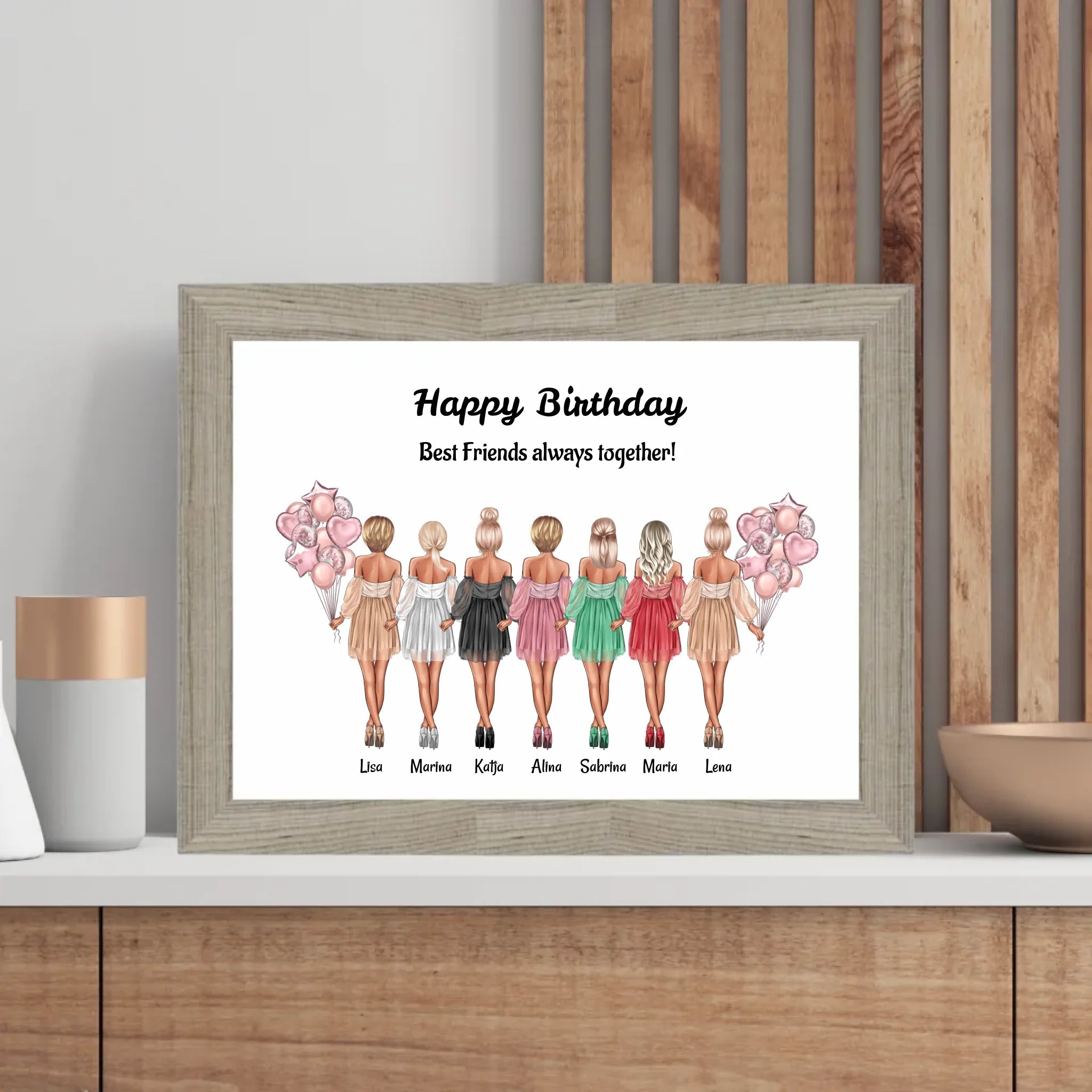Bild Geschenk für 7 Freundinnen personalisiert - Cantty