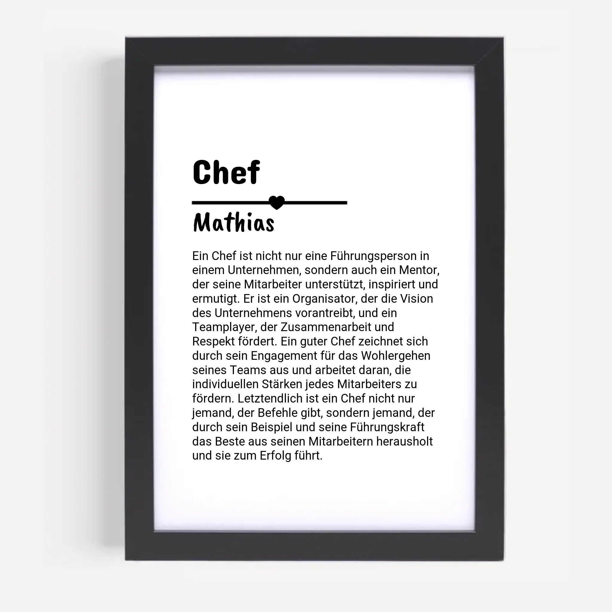 Chef Definition Poster Geschenk personalisiert - Cantty