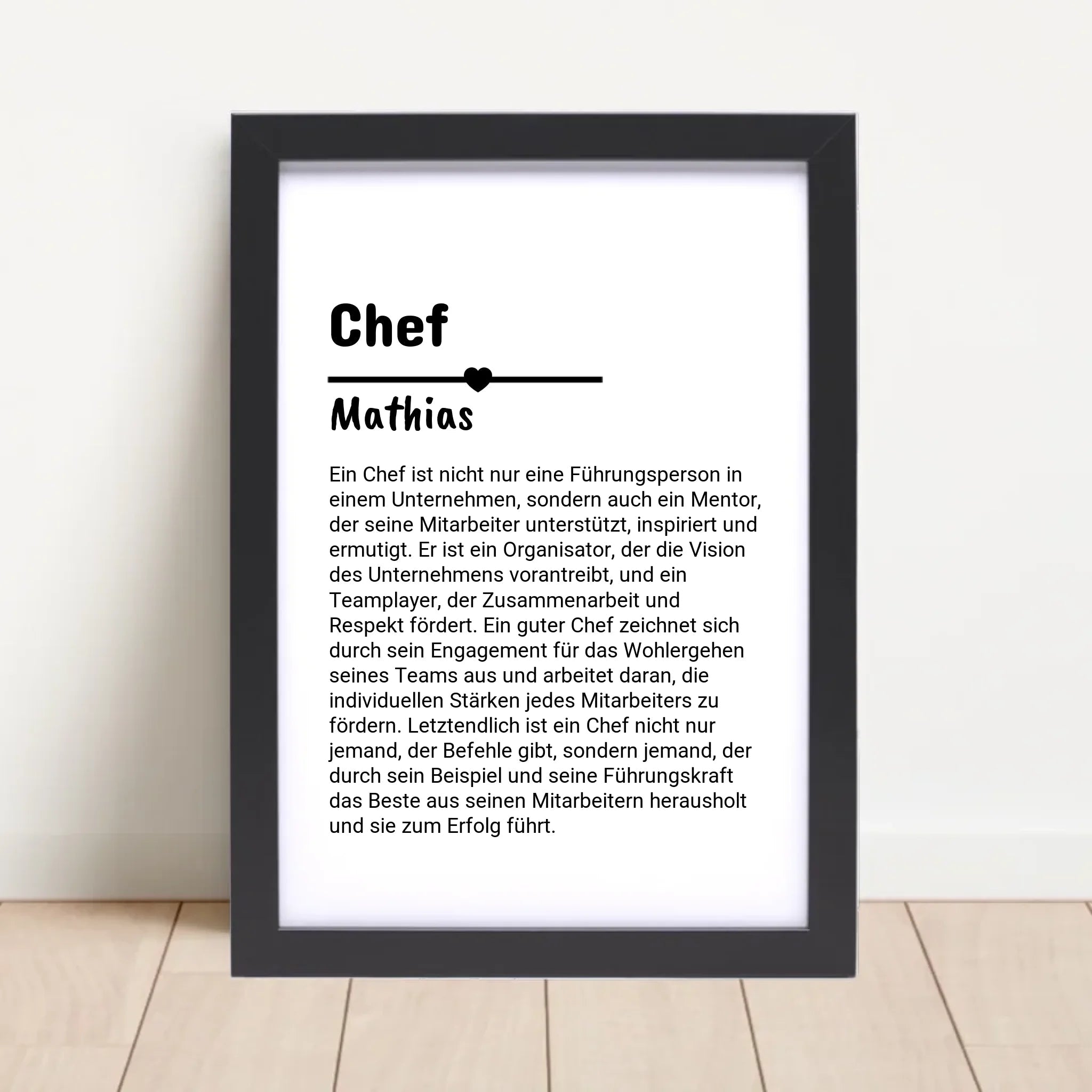 Chef Definition Poster Geschenk personalisiert - Cantty