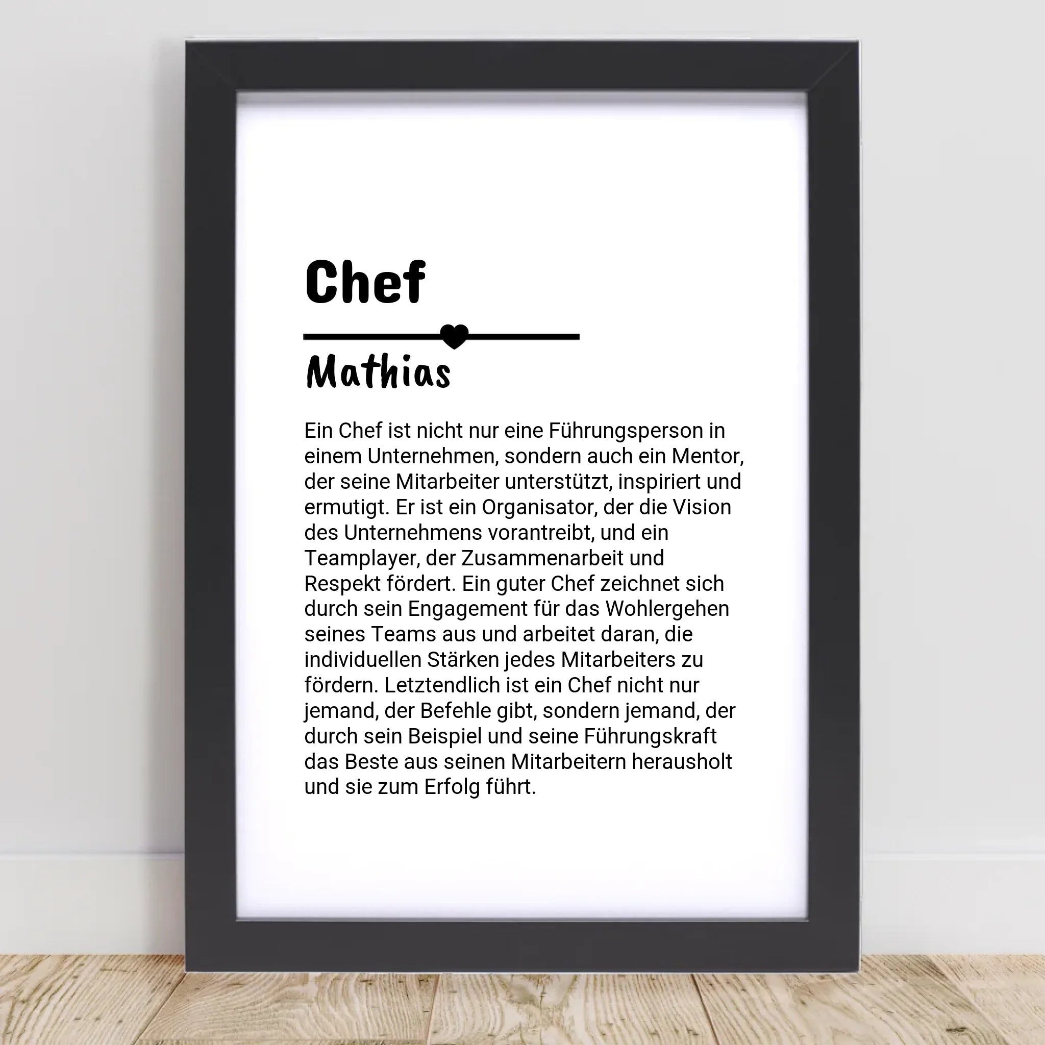 Chef Definition Poster Geschenk personalisiert - Cantty