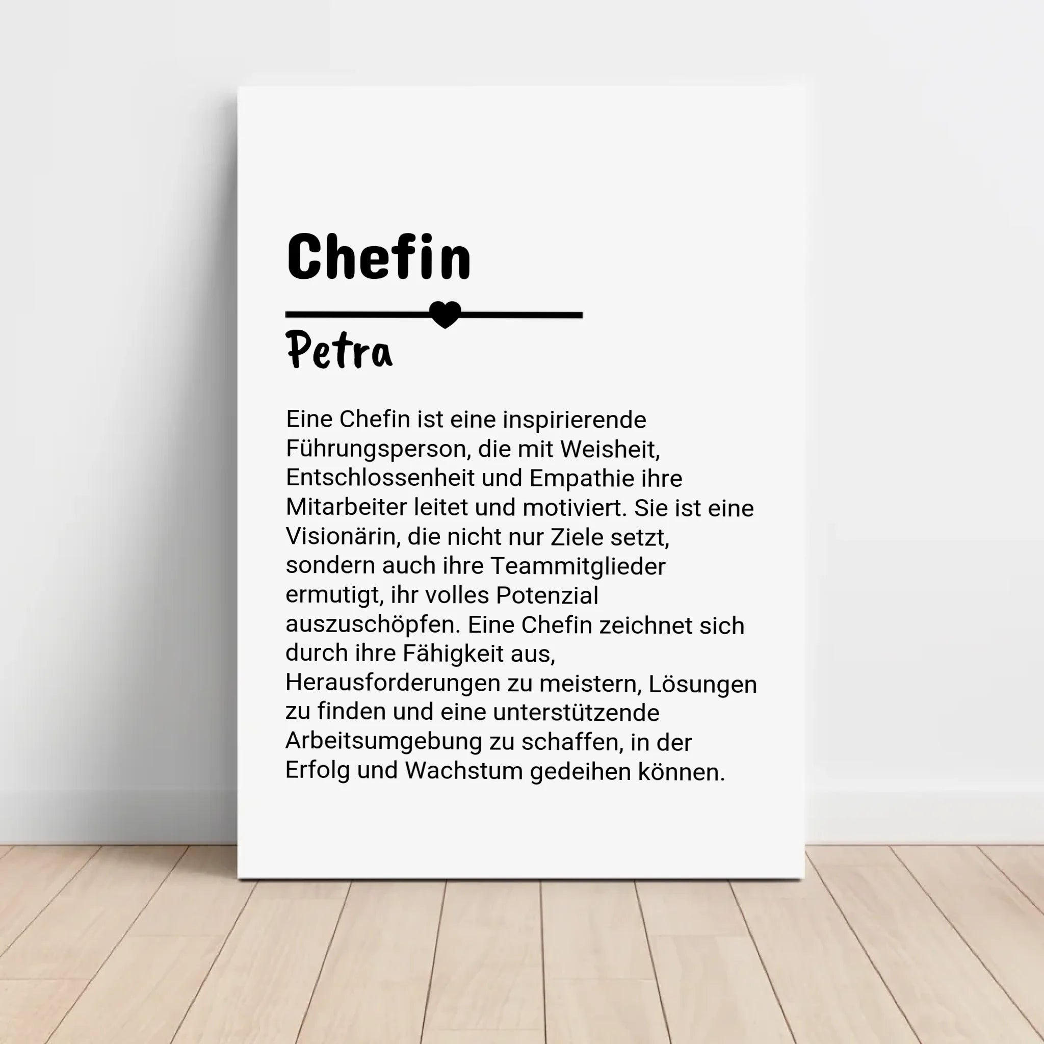 Chefin Definition Poster Geschenk personalisiert - Cantty