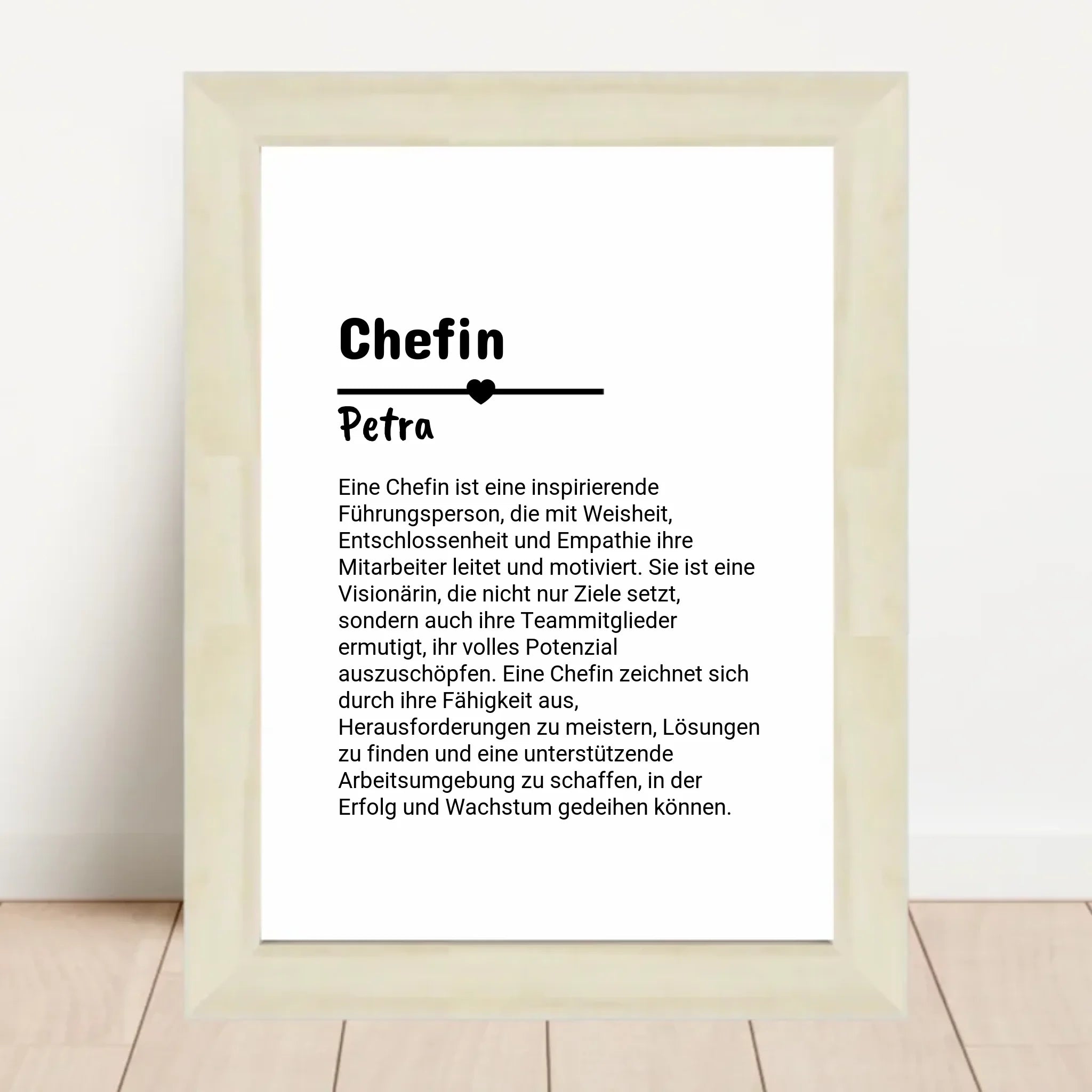 Chefin Definition Poster Geschenk personalisiert - Cantty