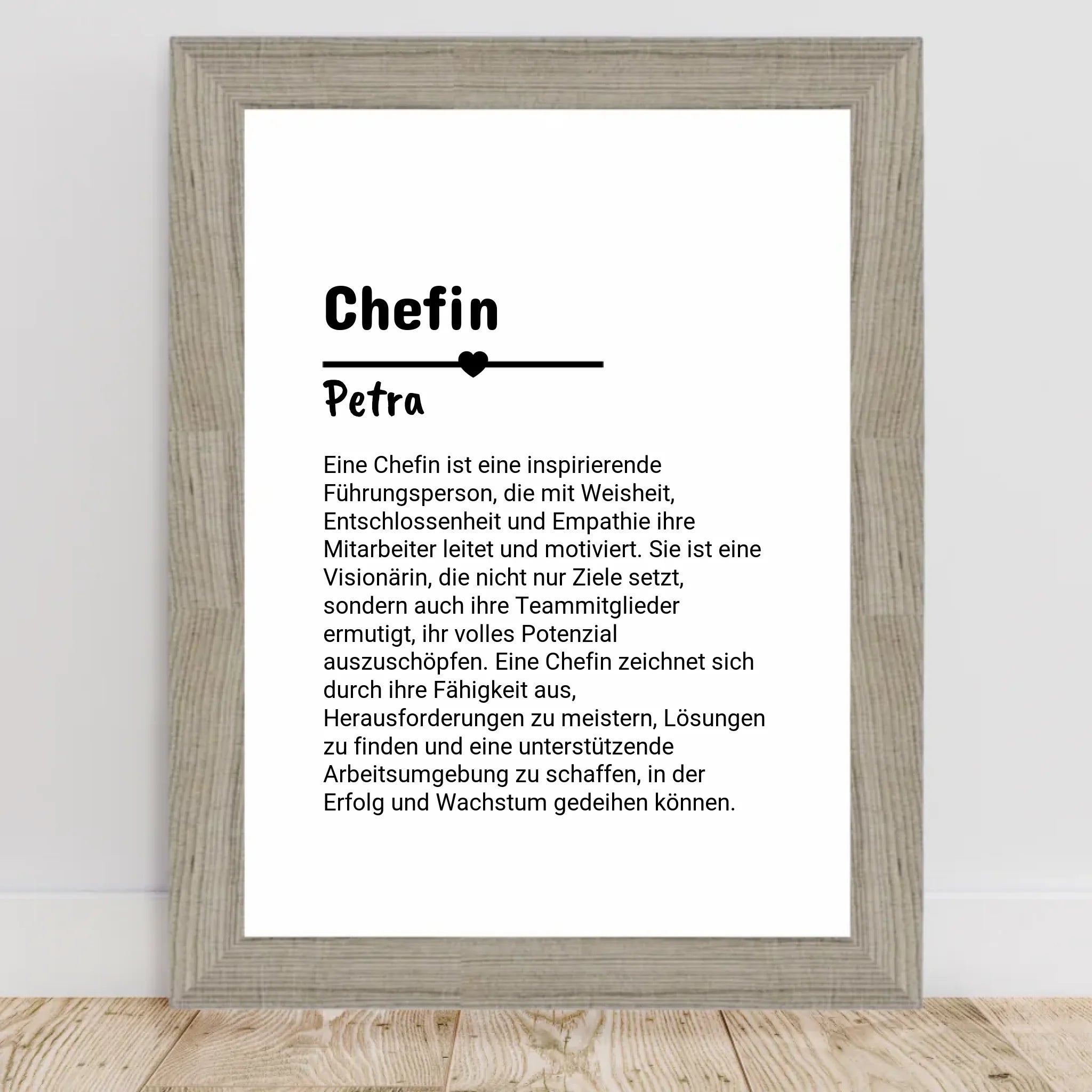 Chefin Definition Poster Geschenk personalisiert - Cantty
