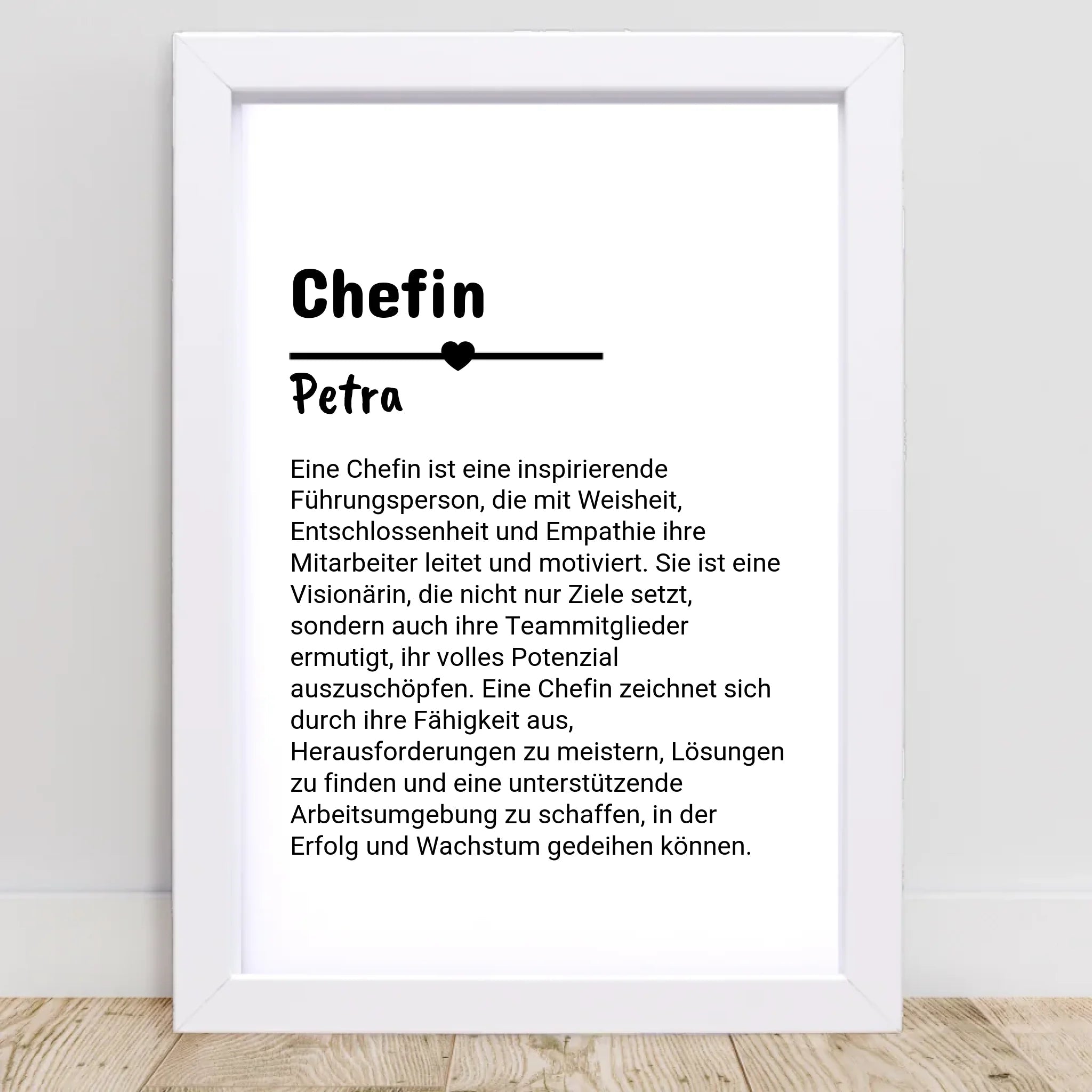 Chefin Definition Poster Geschenk personalisiert - Cantty