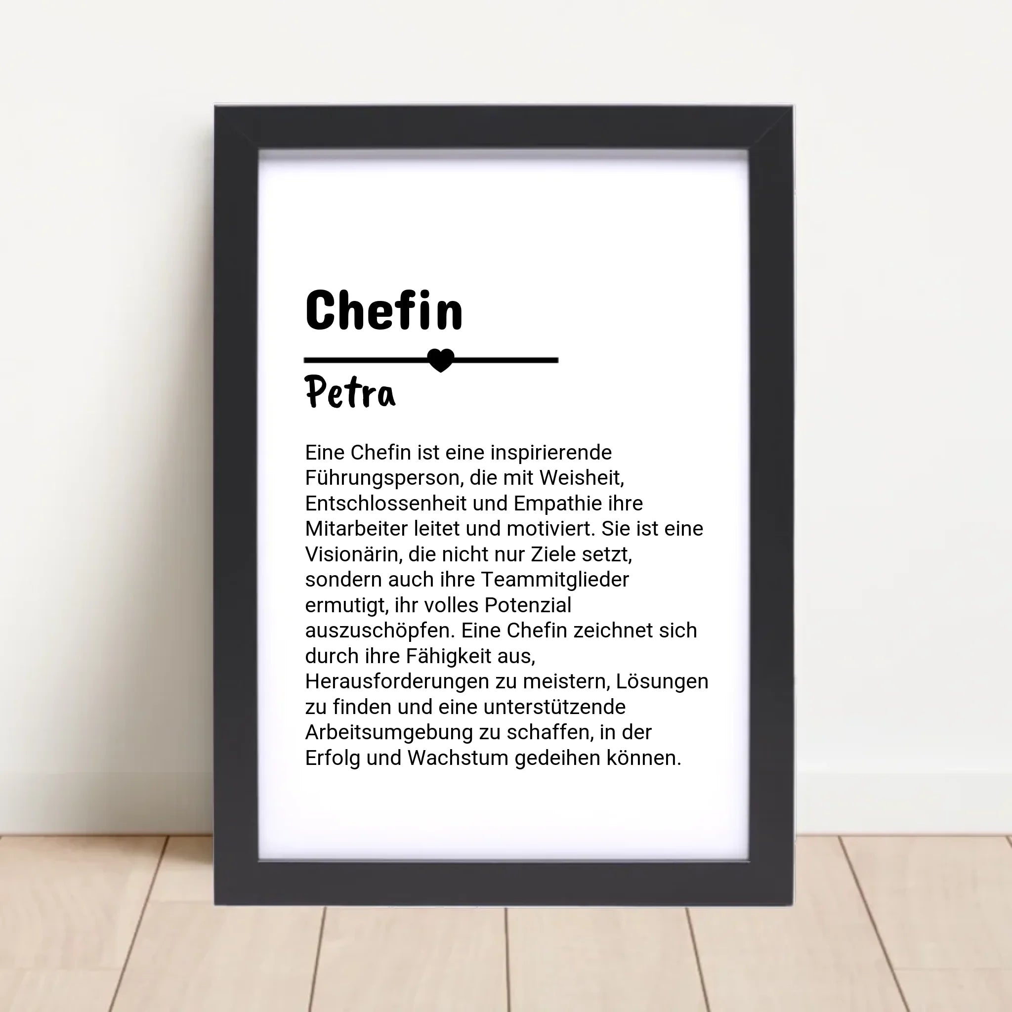 Chefin Definition Poster Geschenk personalisiert - Cantty