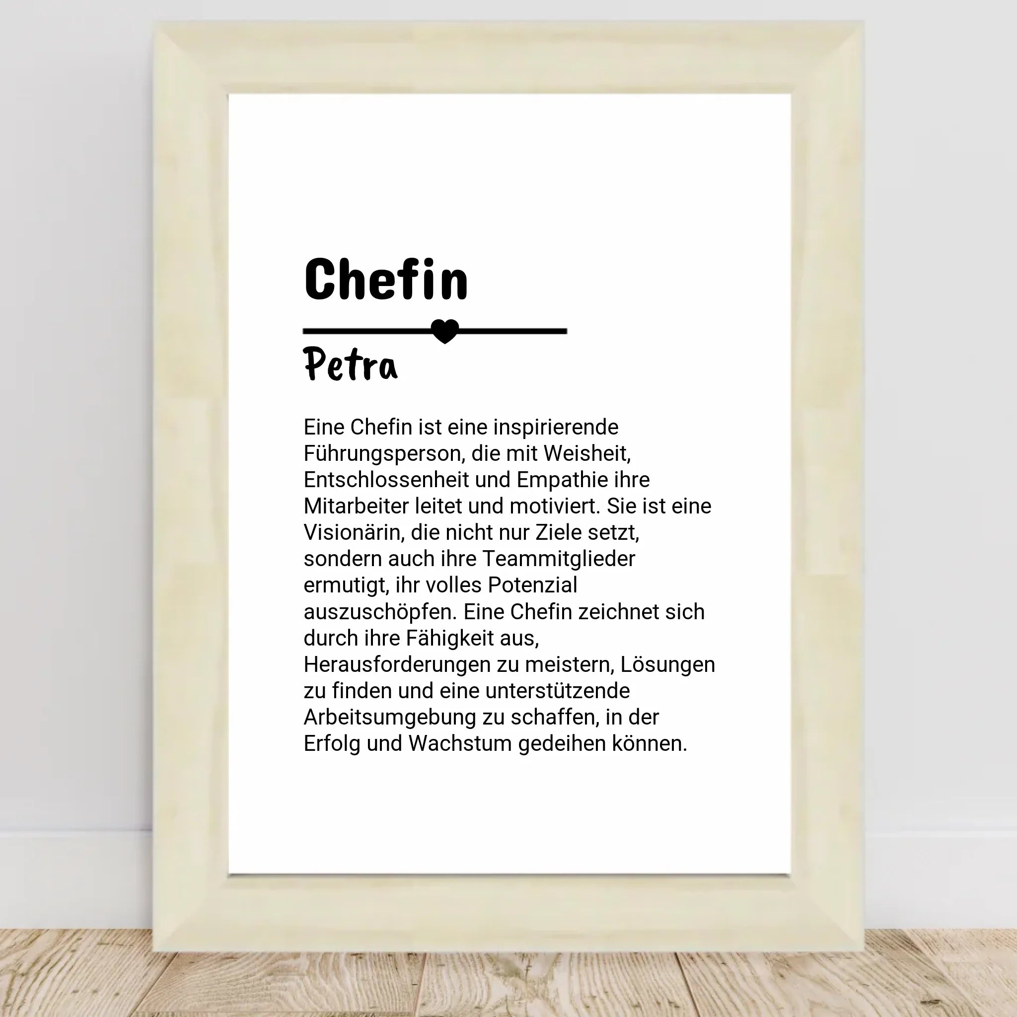 Chefin Definition Poster Geschenk personalisiert - Cantty