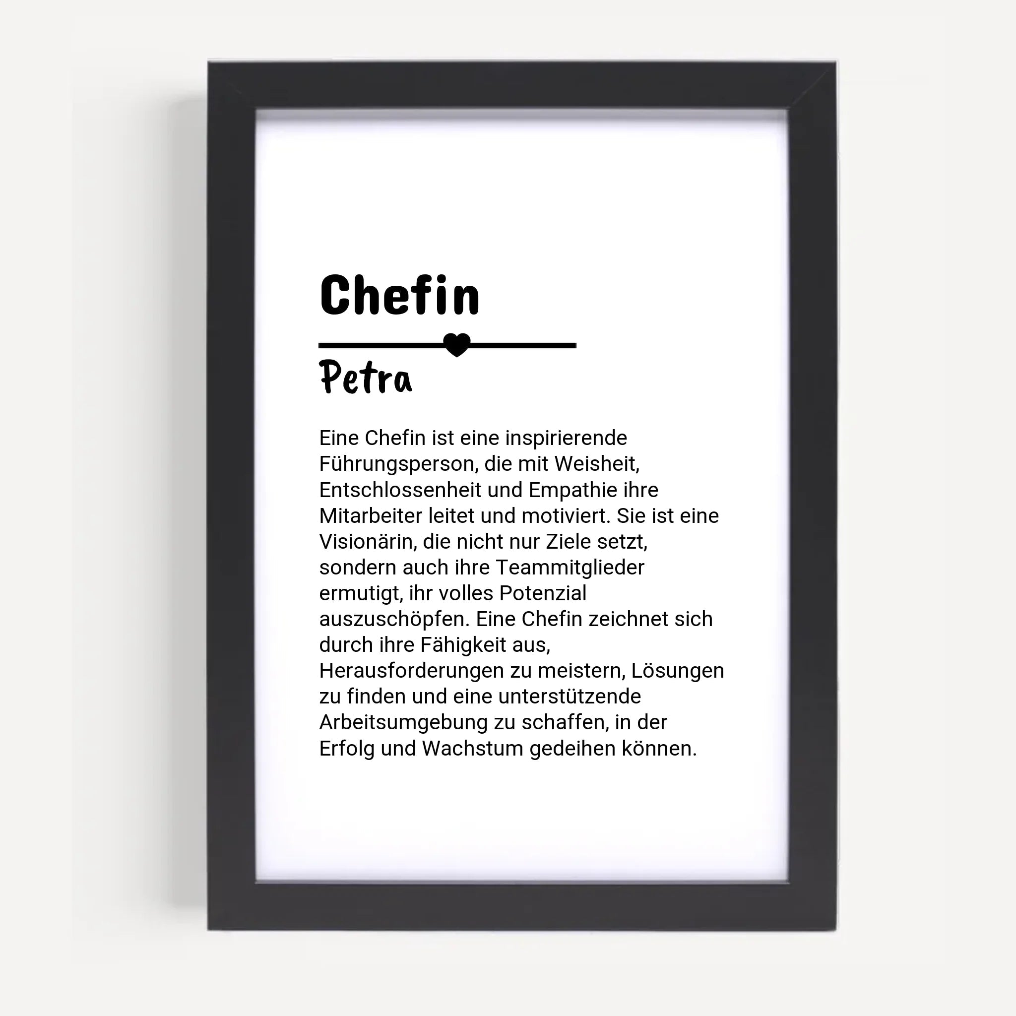Chefin Definition Poster Geschenk personalisiert - Cantty