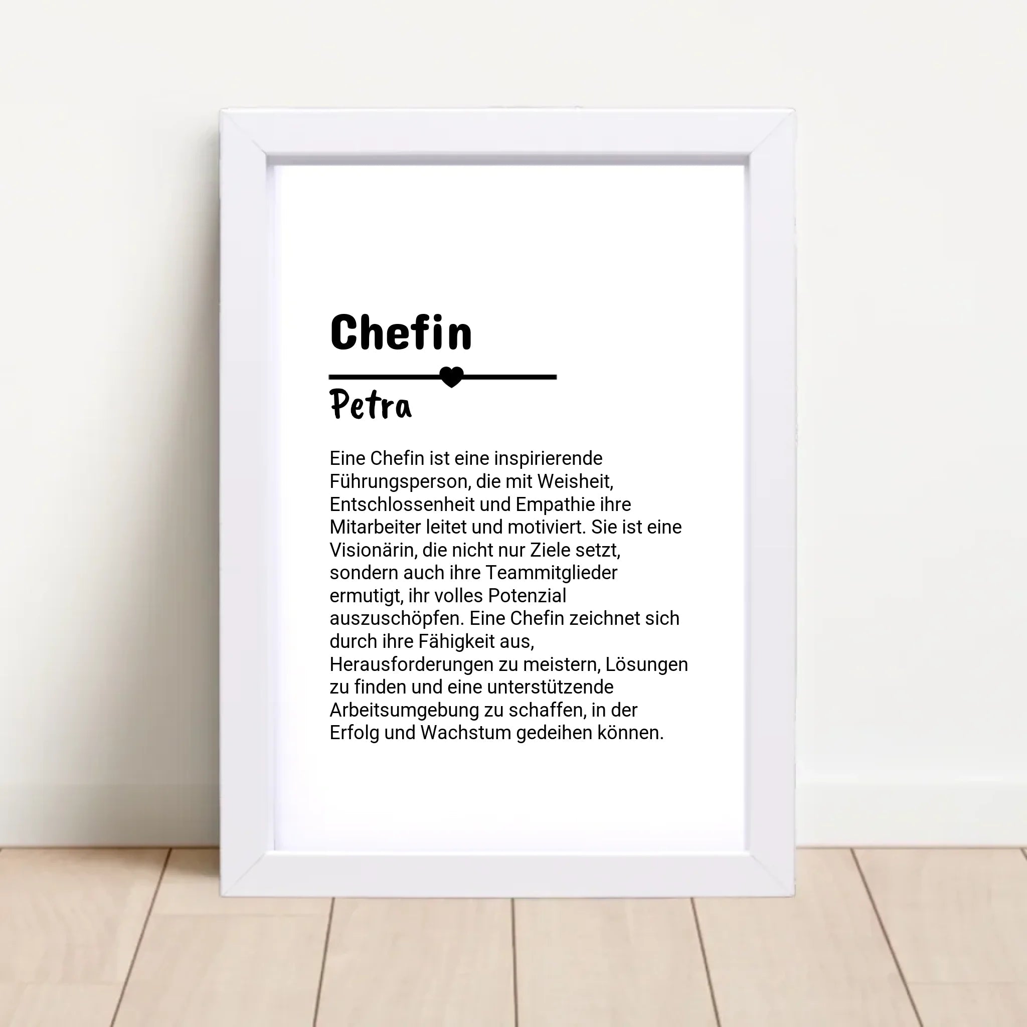 Chefin Definition Poster Geschenk personalisiert - Cantty