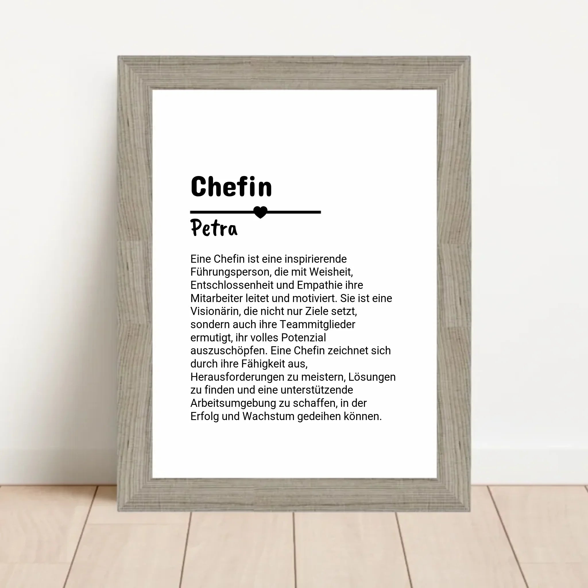 Chefin Definition Poster Geschenk personalisiert - Cantty