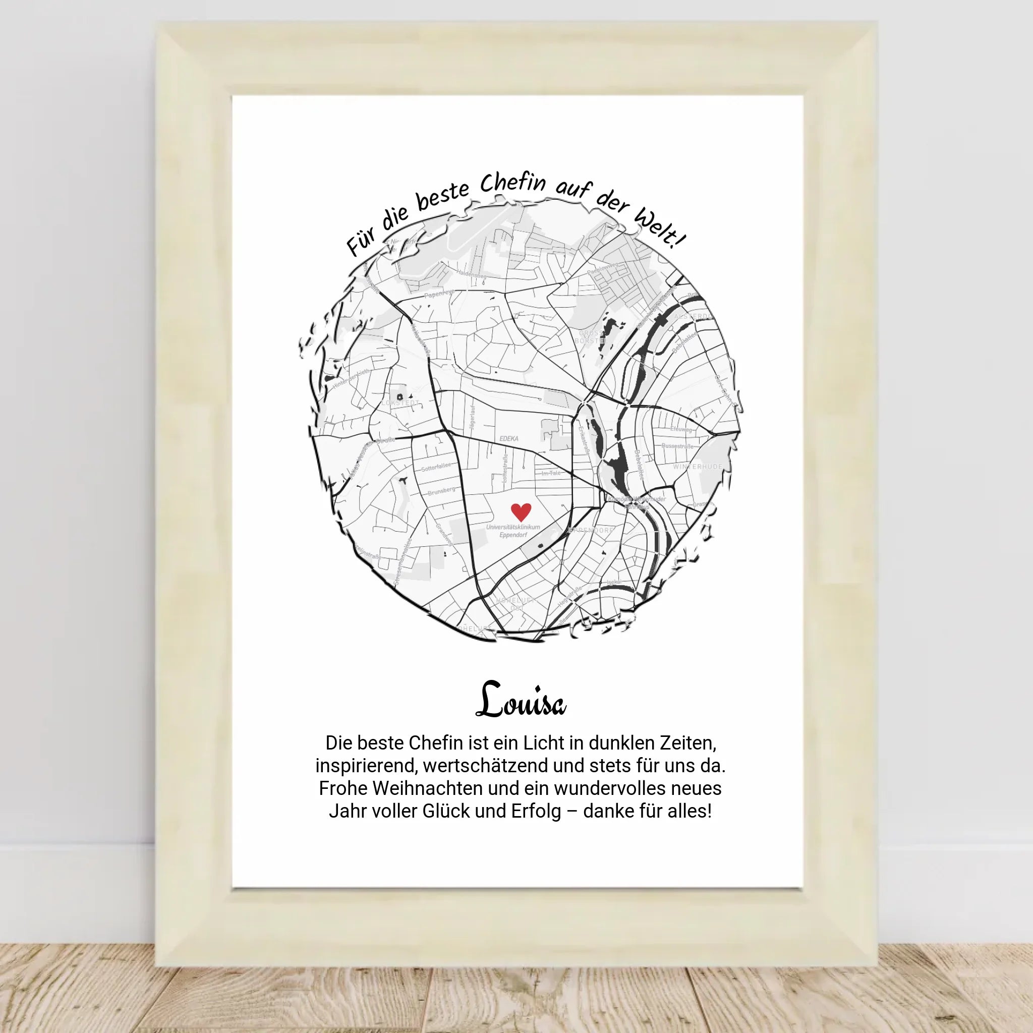 Chefin Weihnachten Geschenk Poster personalisierbar - Cantty