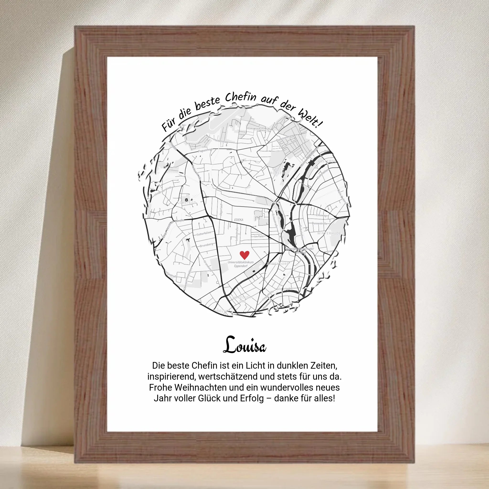 Chefin Weihnachten Geschenk Poster personalisierbar - Cantty