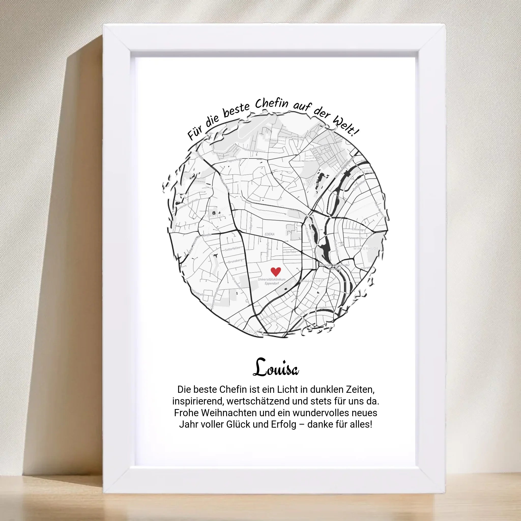 Chefin Weihnachten Geschenk Poster personalisierbar - Cantty