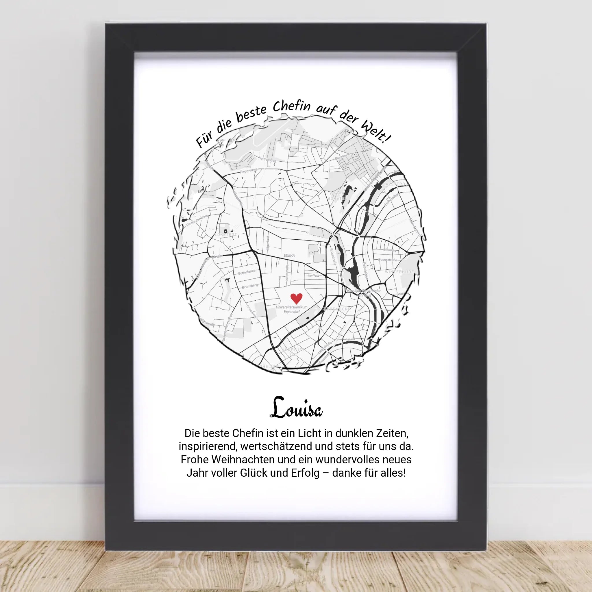 Chefin Weihnachten Geschenk Poster personalisierbar - Cantty