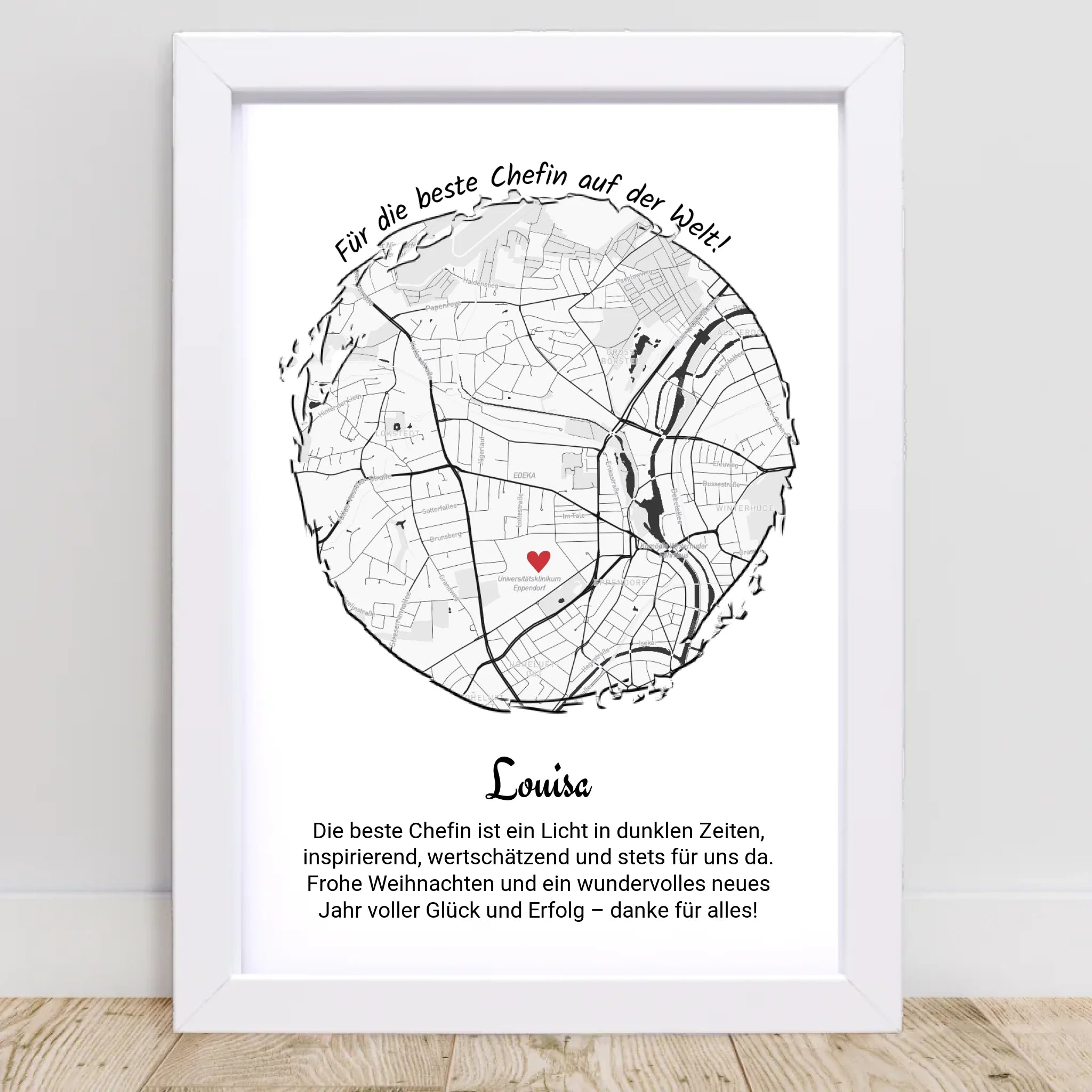 Chefin Weihnachten Geschenk Poster personalisierbar - Cantty