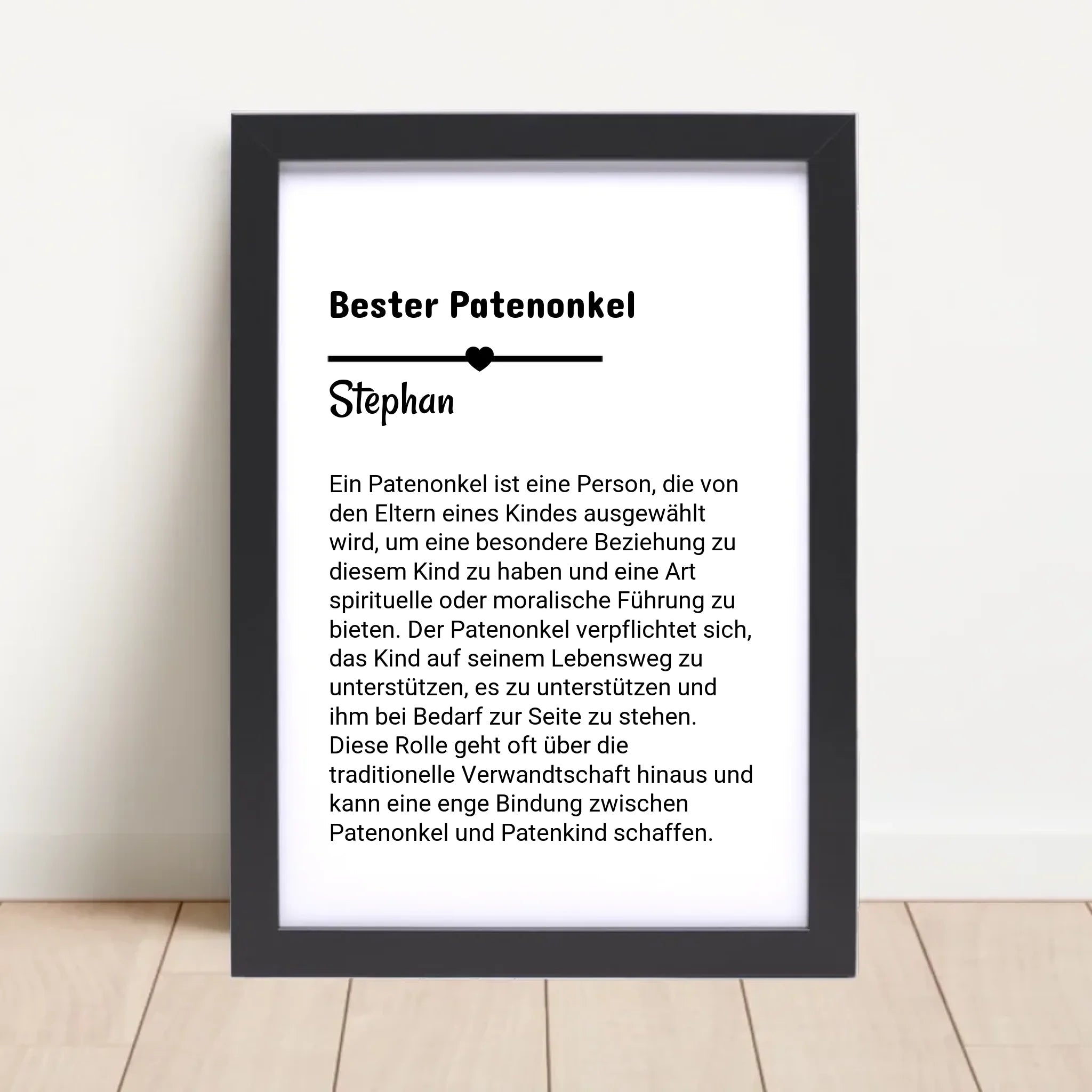 Definition Patenonkel Poster Geschenk personalisiert - Cantty