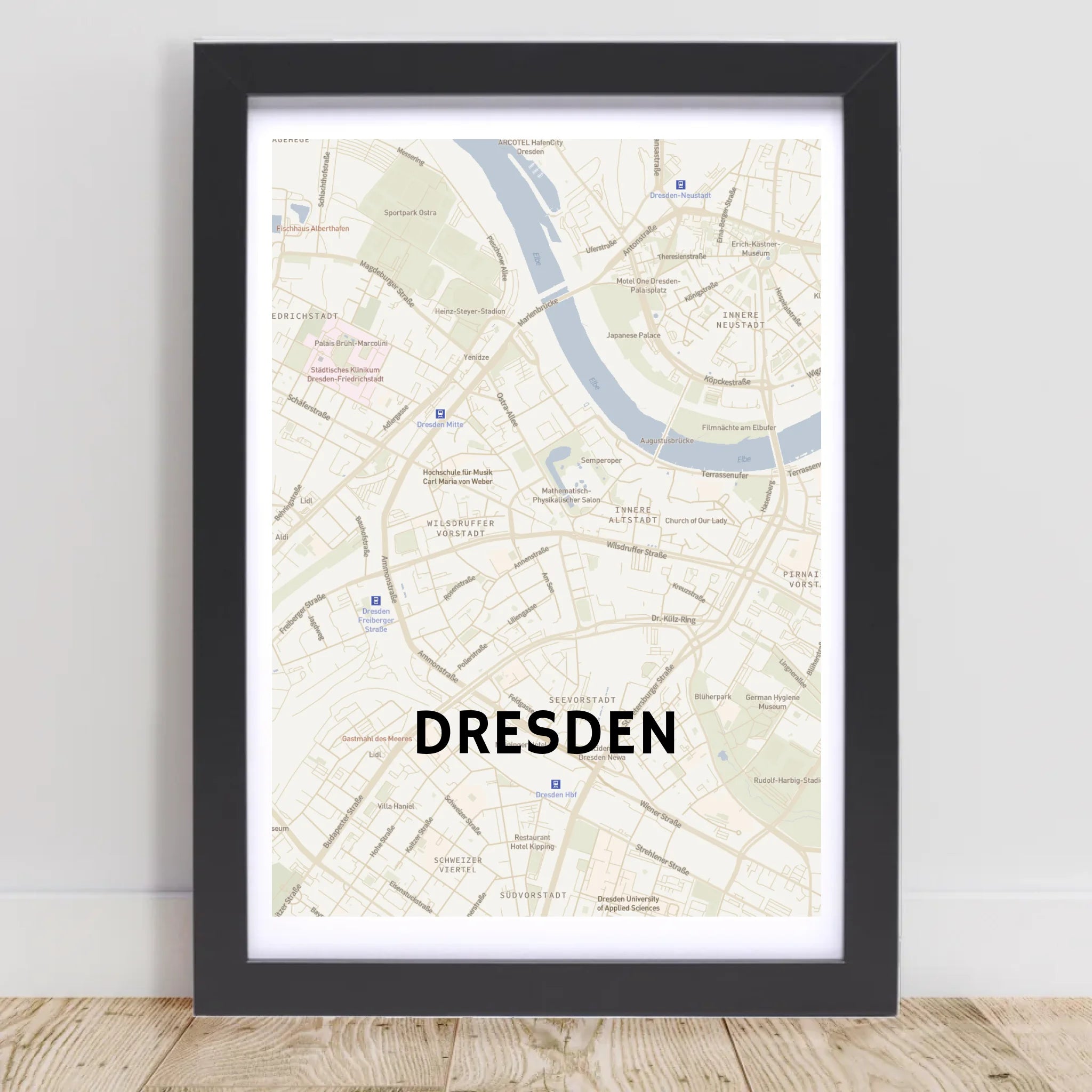 Dresden Lieblingsstadt Koordinaten Stadtkarte Poster personalisiert - Cantty