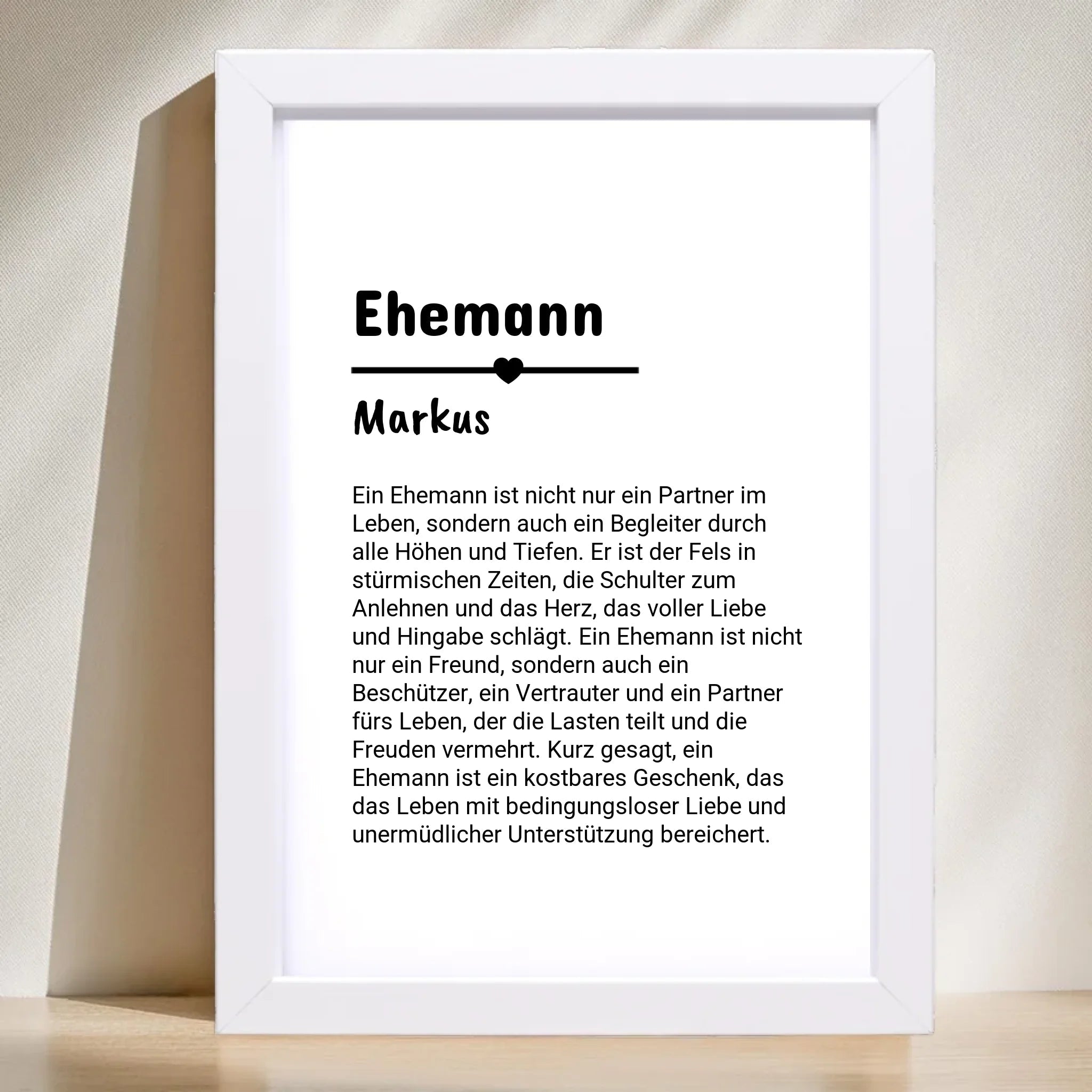 Ehemann Definition Poster Geschenk personalisiert - Cantty