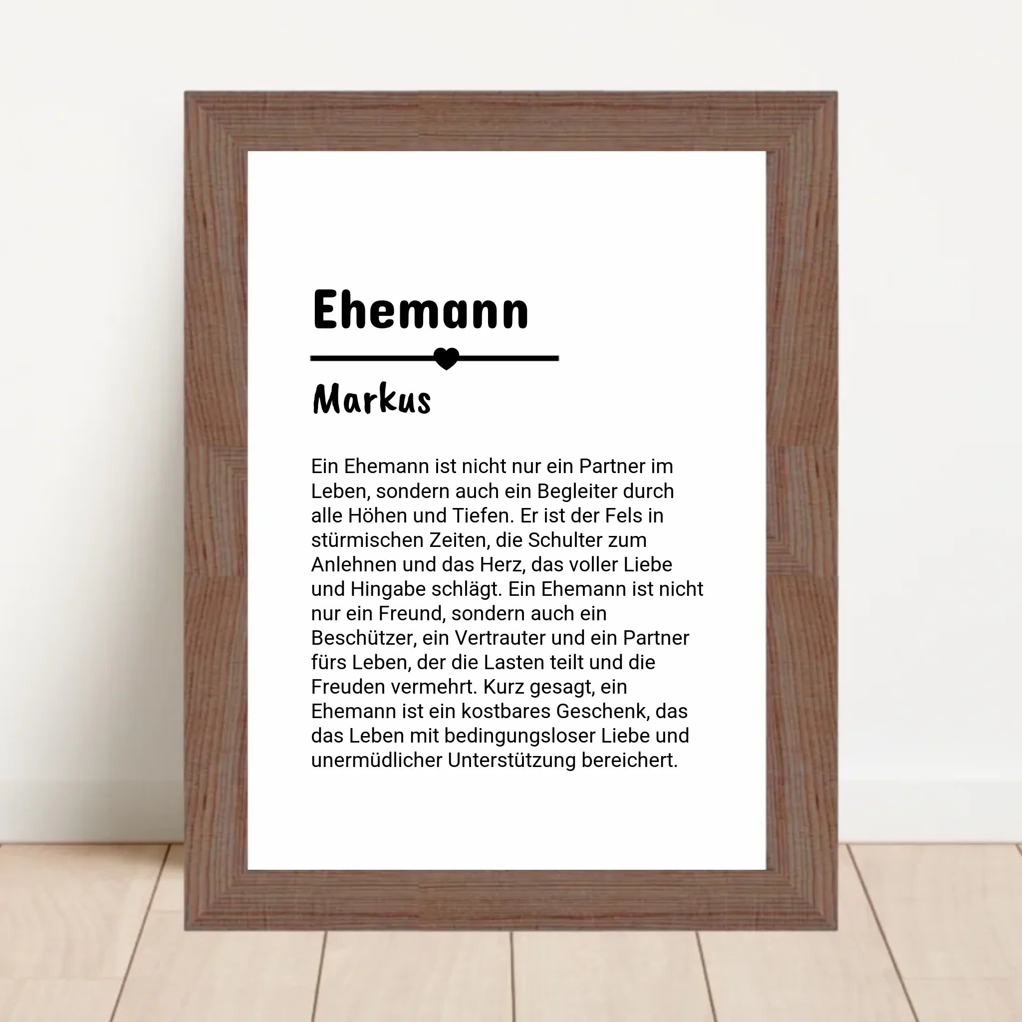 Ehemann Definition Poster Geschenk personalisiert - Cantty