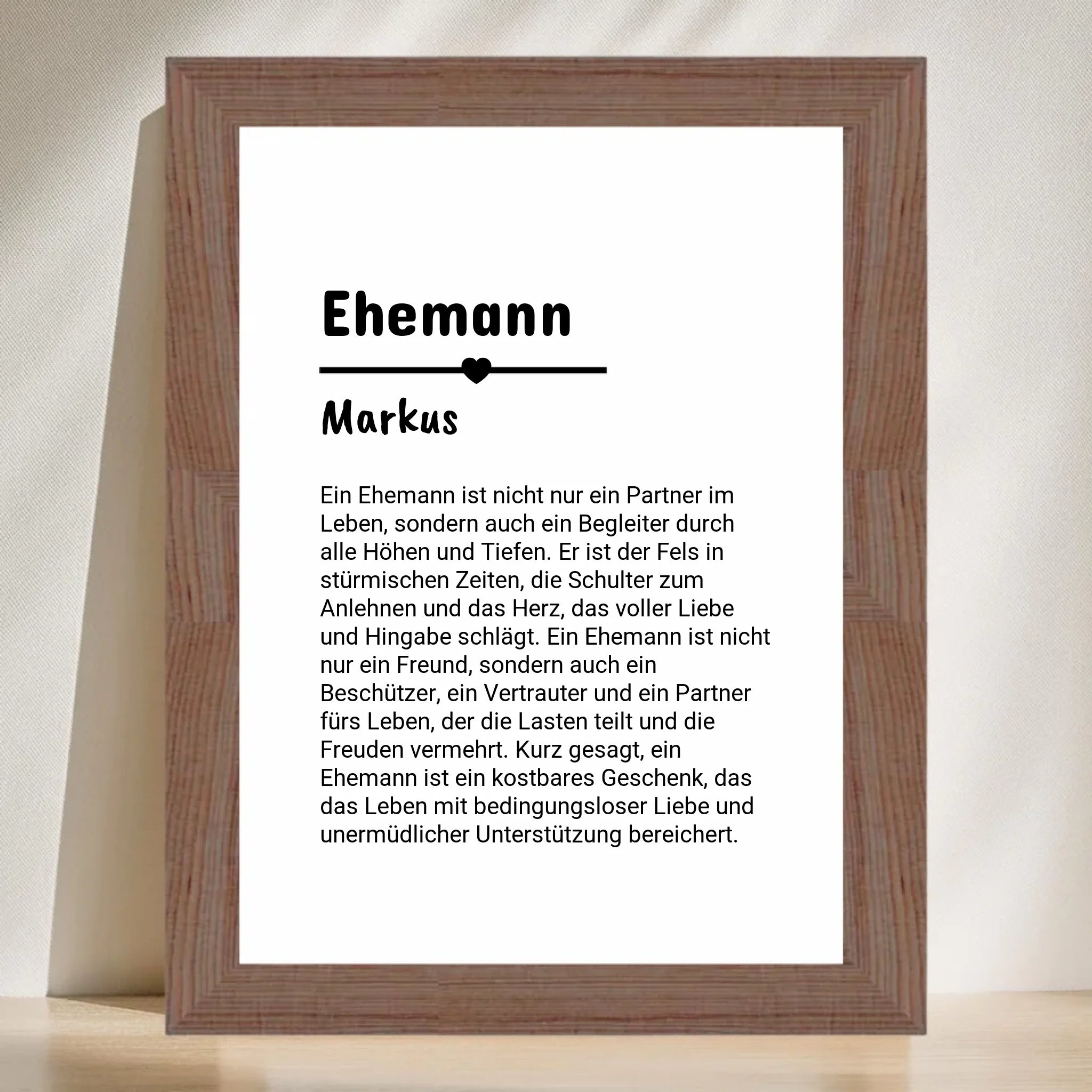Ehemann Definition Poster Geschenk personalisiert - Cantty
