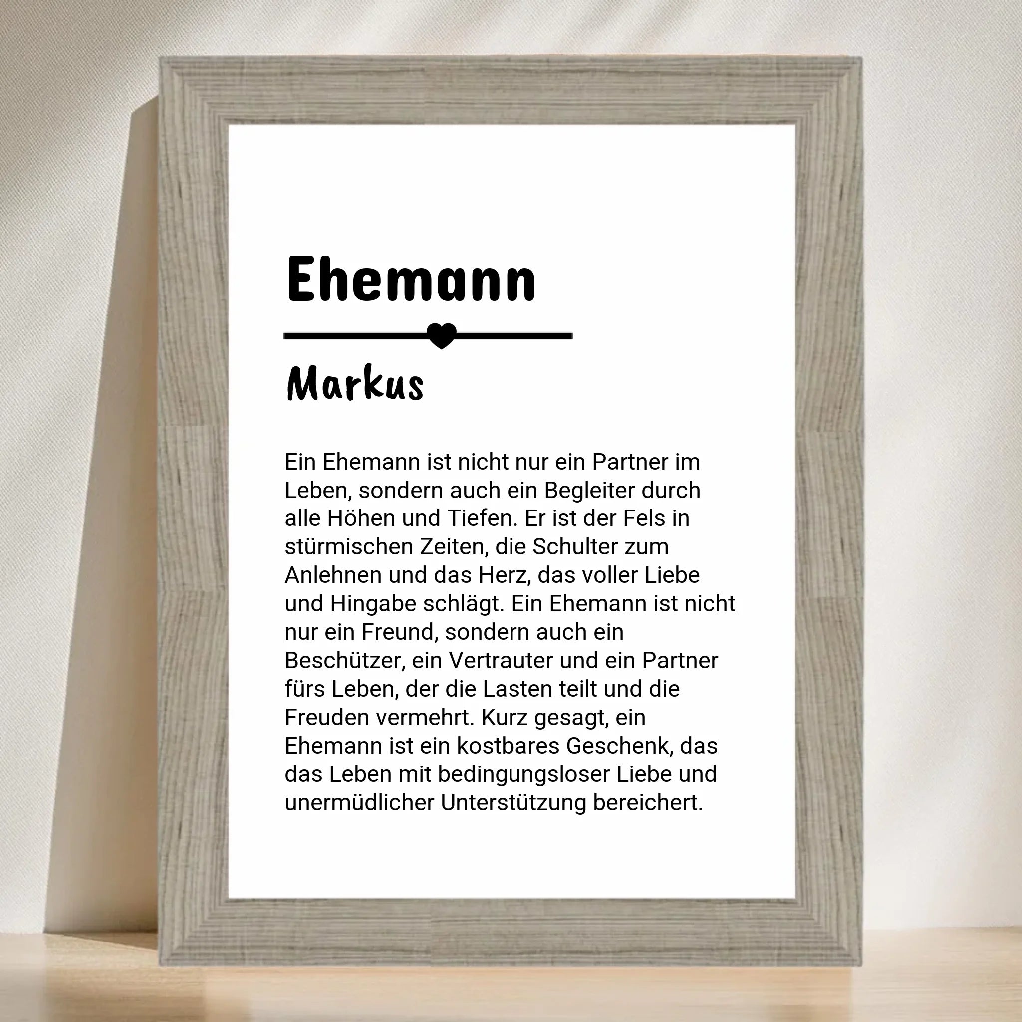 Ehemann Definition Poster Geschenk personalisiert - Cantty
