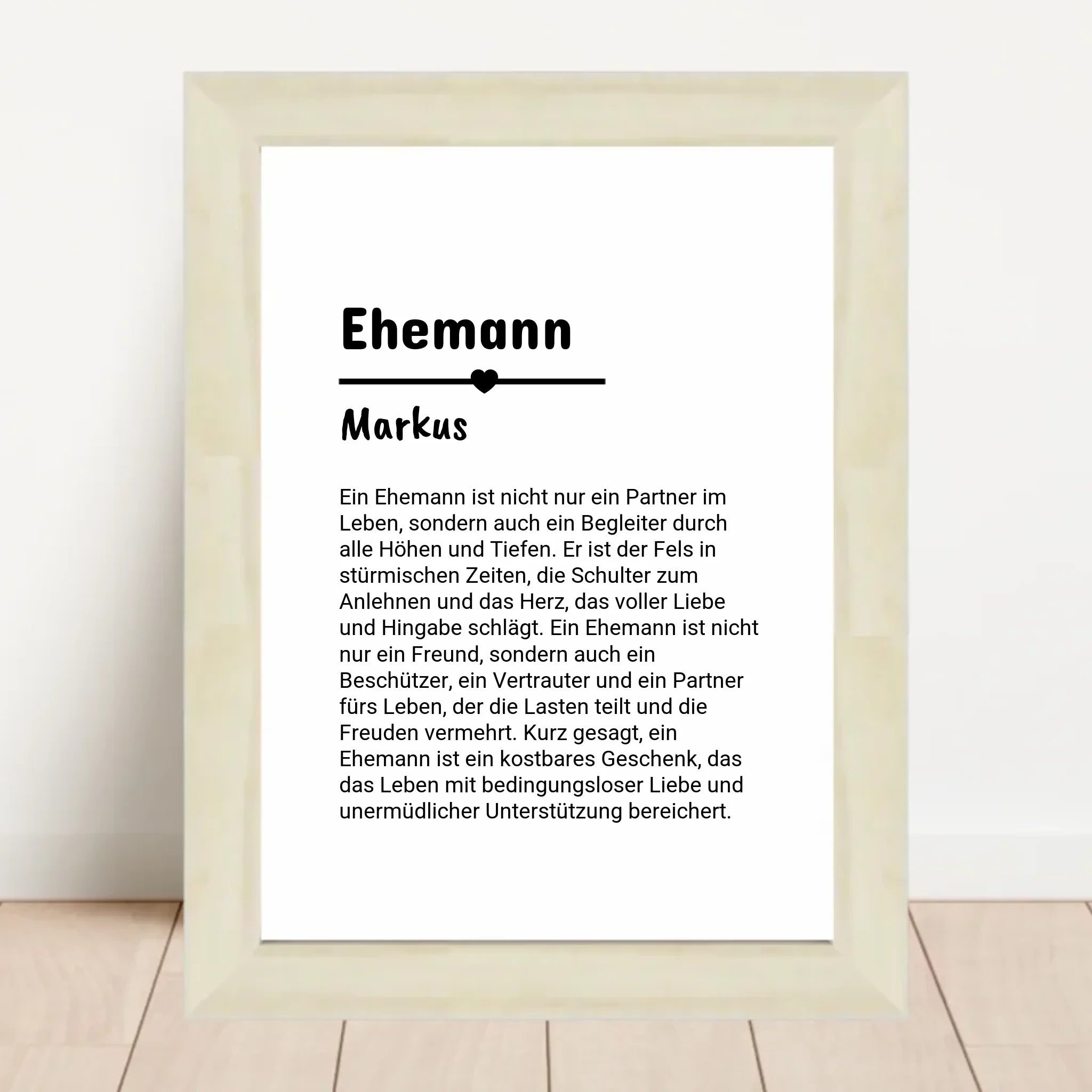 Ehemann Definition Poster Geschenk personalisiert - Cantty