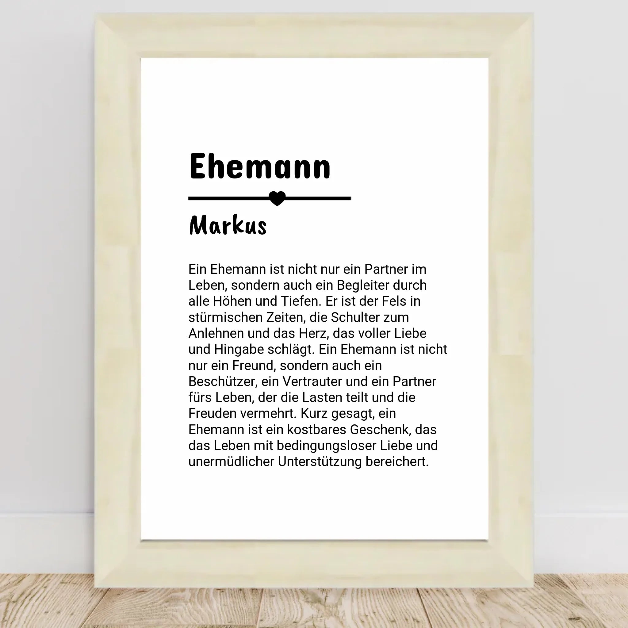Ehemann Definition Poster Geschenk personalisiert - Cantty