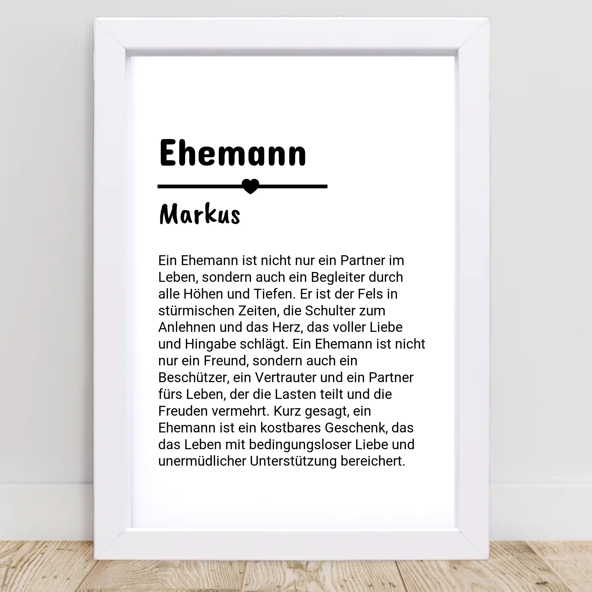 Ehemann Definition Poster Geschenk personalisiert - Cantty
