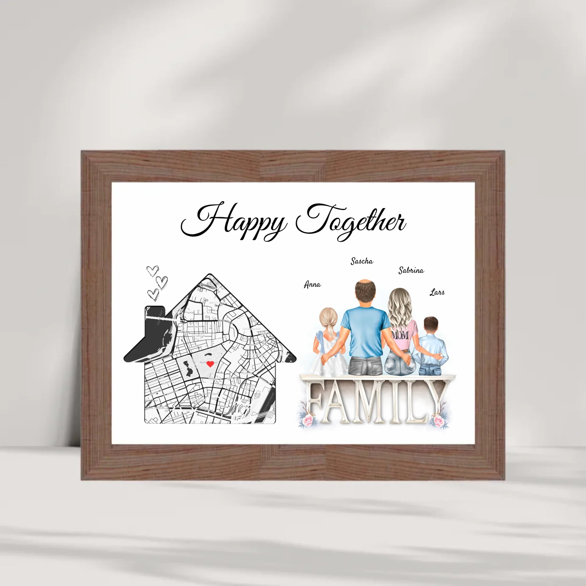 Einweihungsgeschenk Familie Wohnung Haus Poster personalisierbar - Cantty