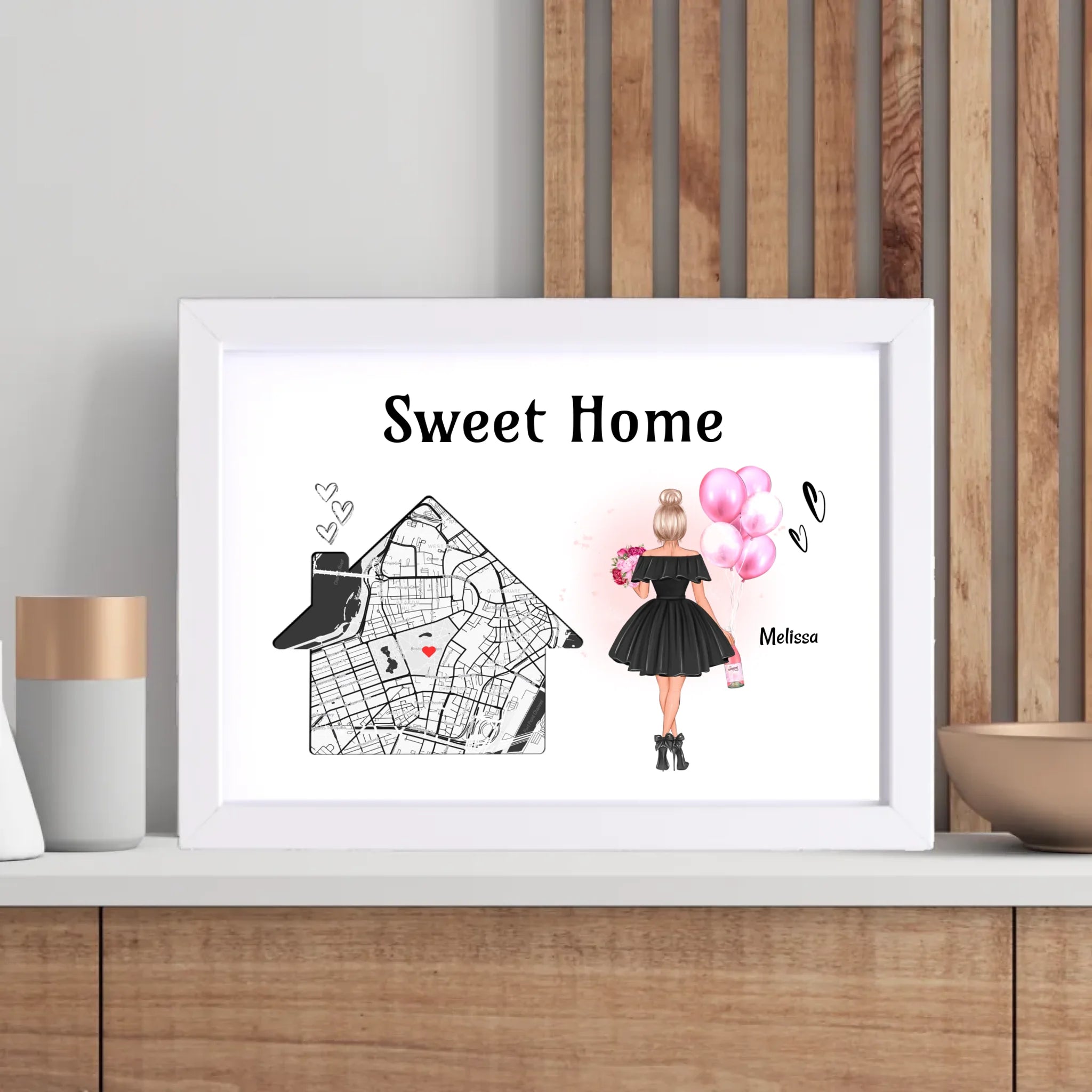 Einzugsgeschenk Frau erste eigene Wohnung & Haus Poster - Cantty