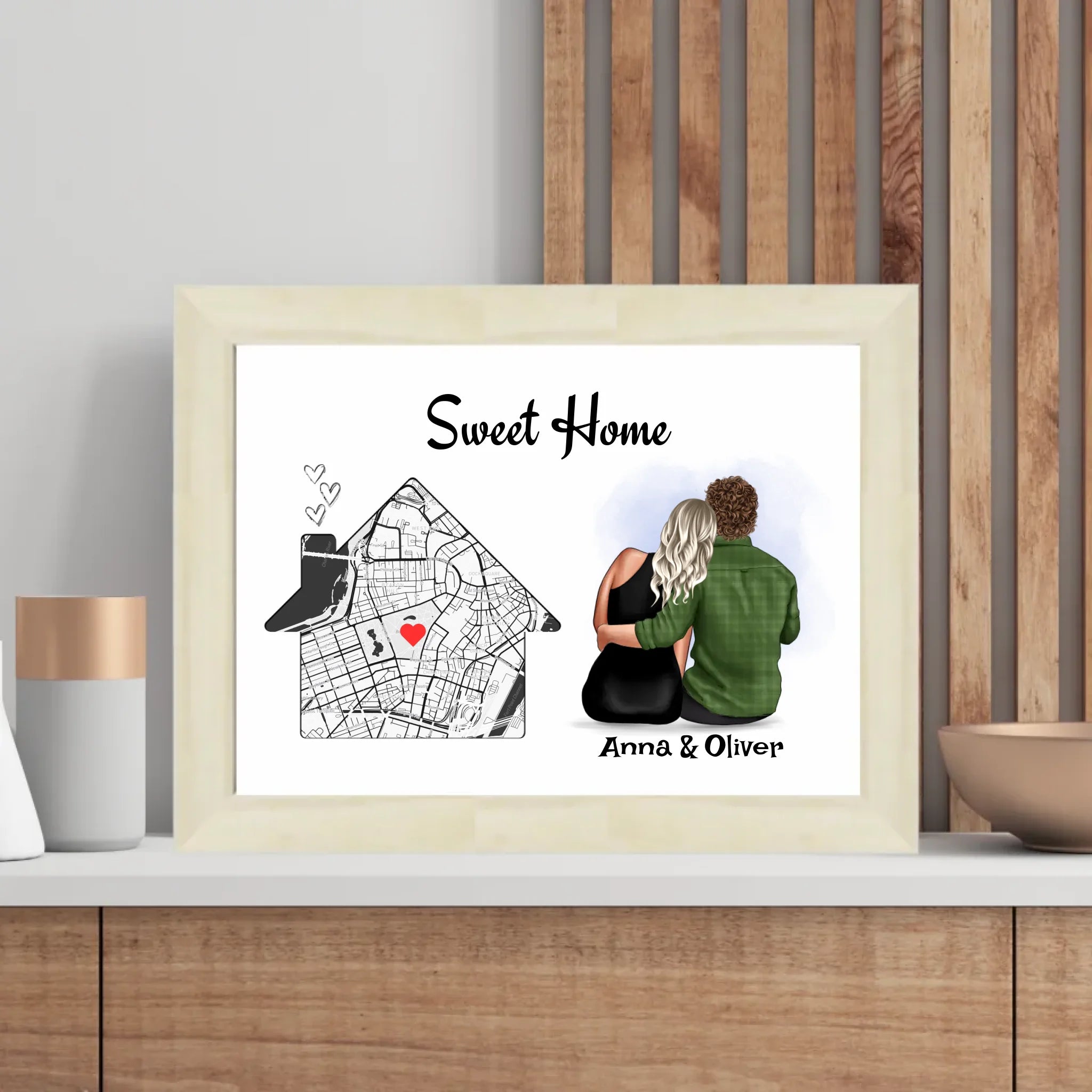 Einzugsgeschenk für Paar Wohnug Haus Eigenheim Geschenk Poster - Cantty