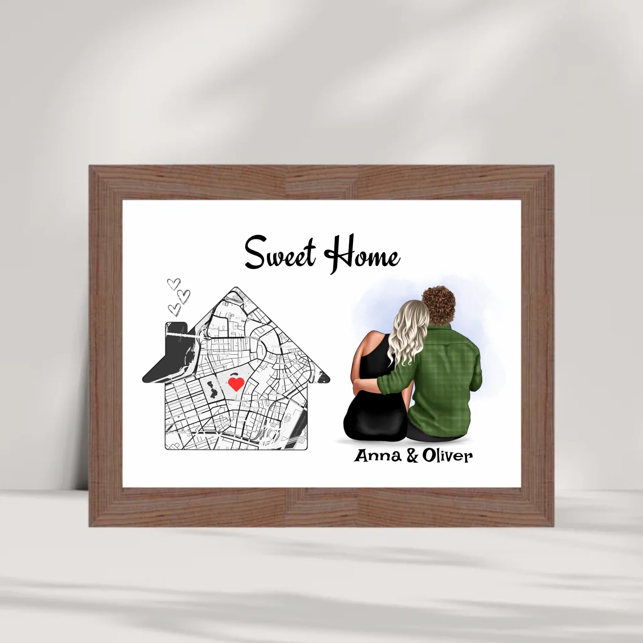 Einzugsgeschenk für Paar Wohnug Haus Eigenheim Geschenk Poster - Cantty