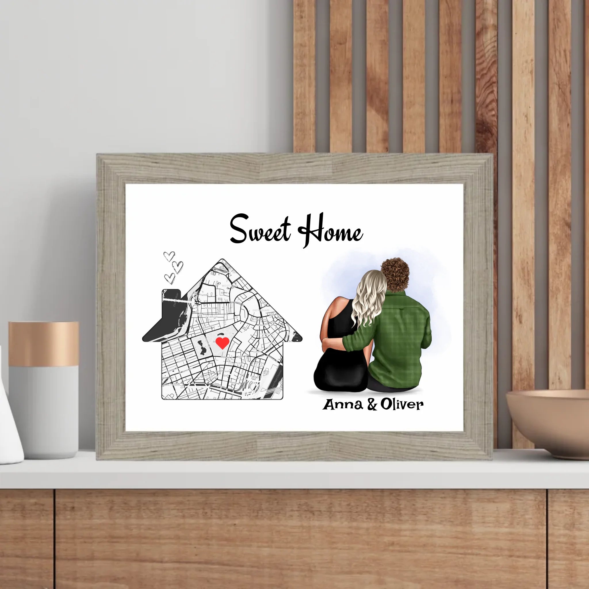 Einzugsgeschenk für Paar Wohnug Haus Eigenheim Geschenk Poster - Cantty