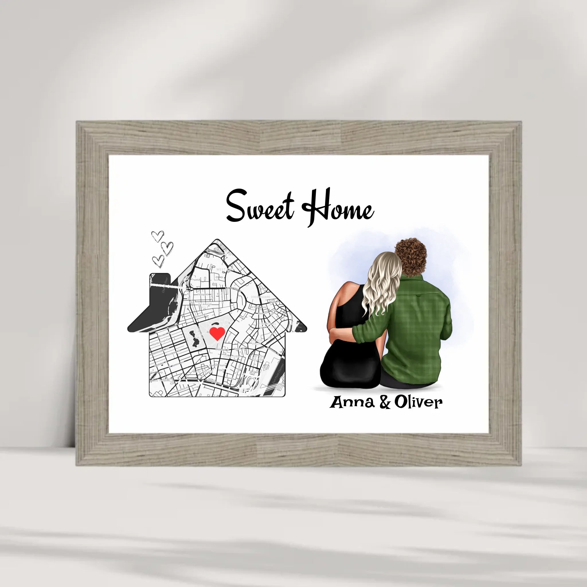 Einzugsgeschenk für Paar Wohnug Haus Eigenheim Geschenk Poster - Cantty