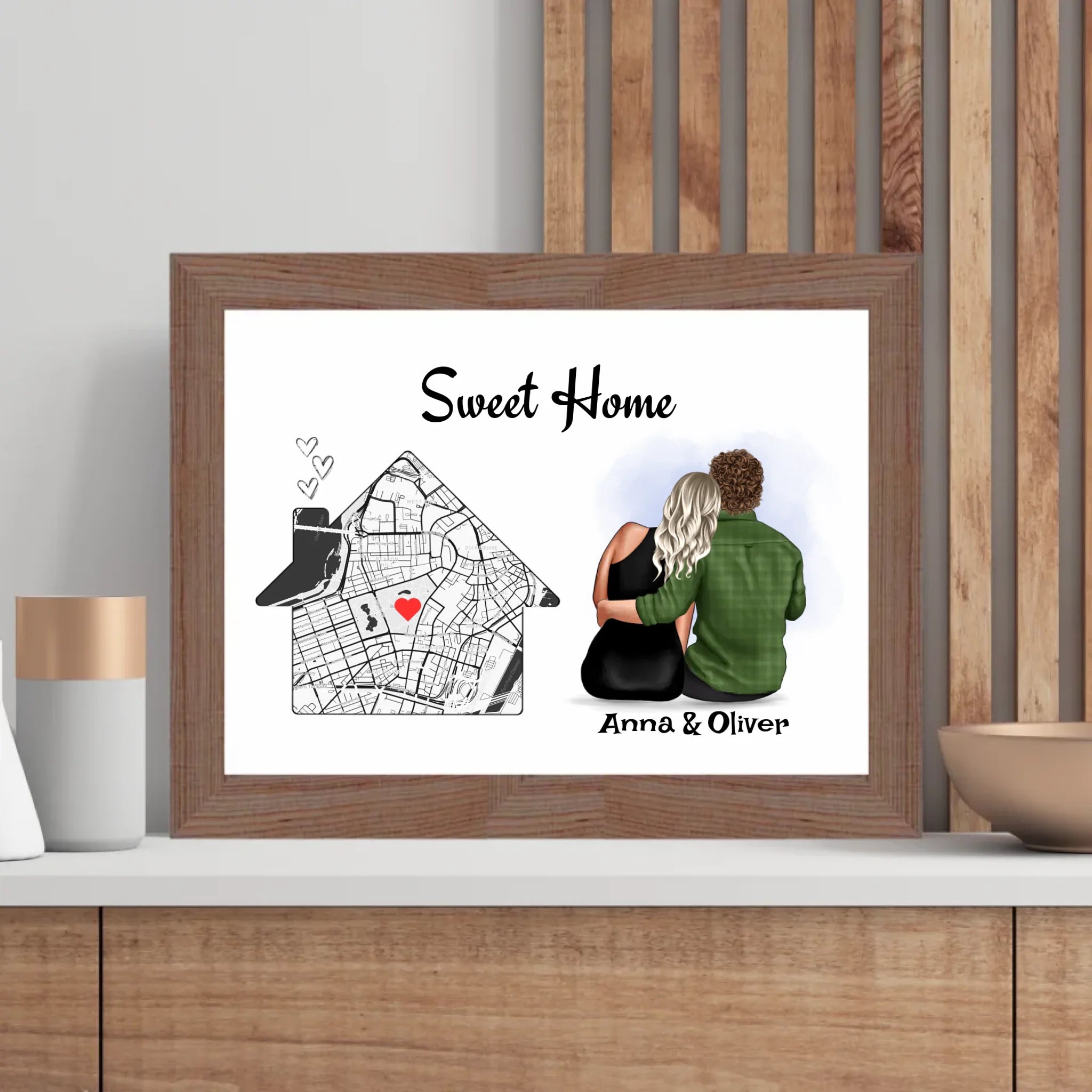 Einzugsgeschenk für Paar Wohnug Haus Eigenheim Geschenk Poster - Cantty