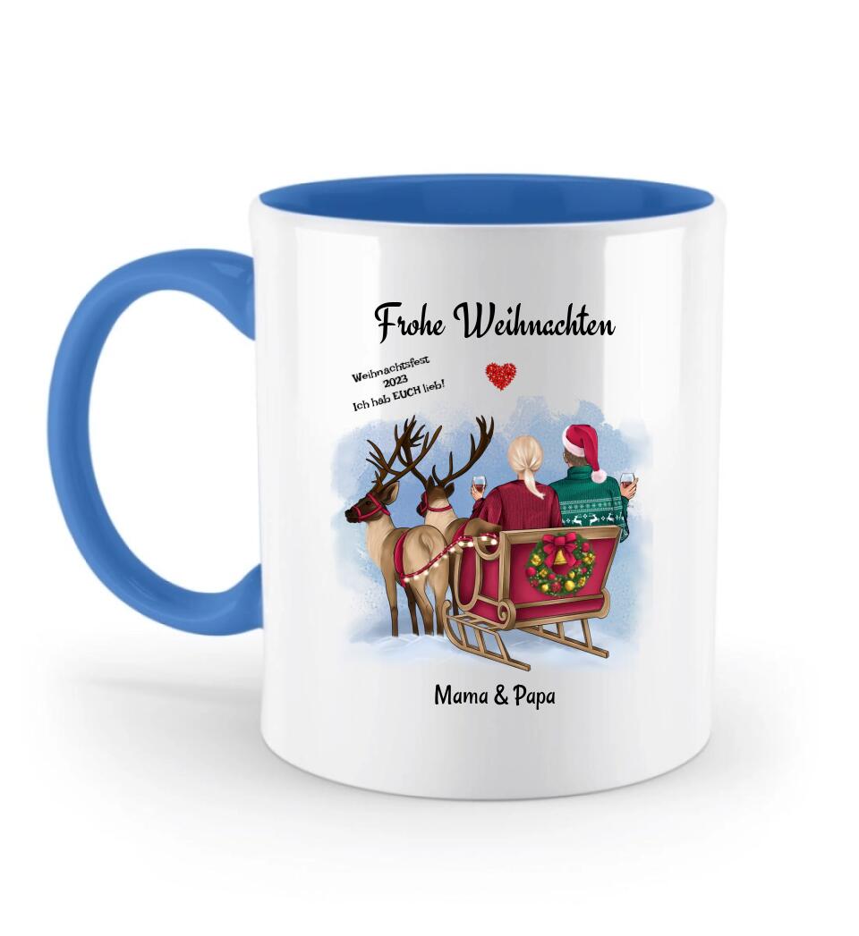 Eltern Geschenk Tasse Weihnachten personalisiert - Cantty