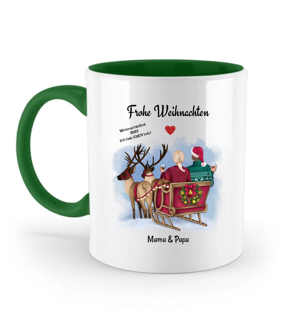 Eltern Geschenk Tasse Weihnachten personalisiert - Cantty