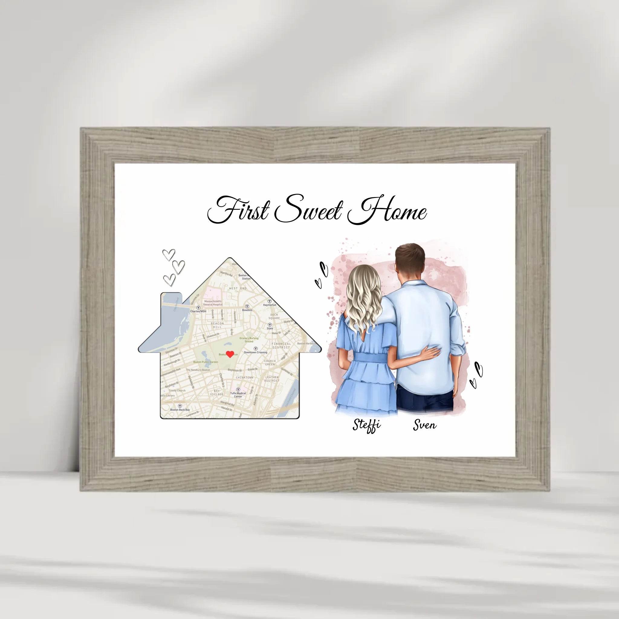 Erste gemeinsame Wohnung Einzugsgeschenk Paar Poster - Cantty