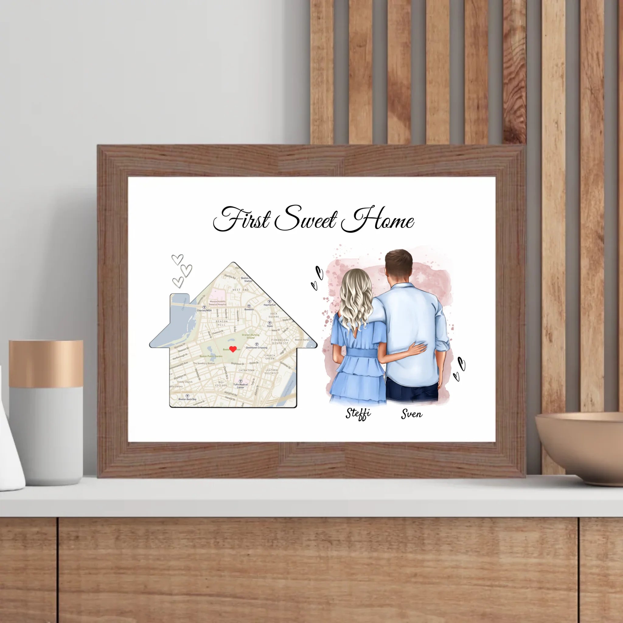 Erste gemeinsame Wohnung Einzugsgeschenk Paar Poster - Cantty